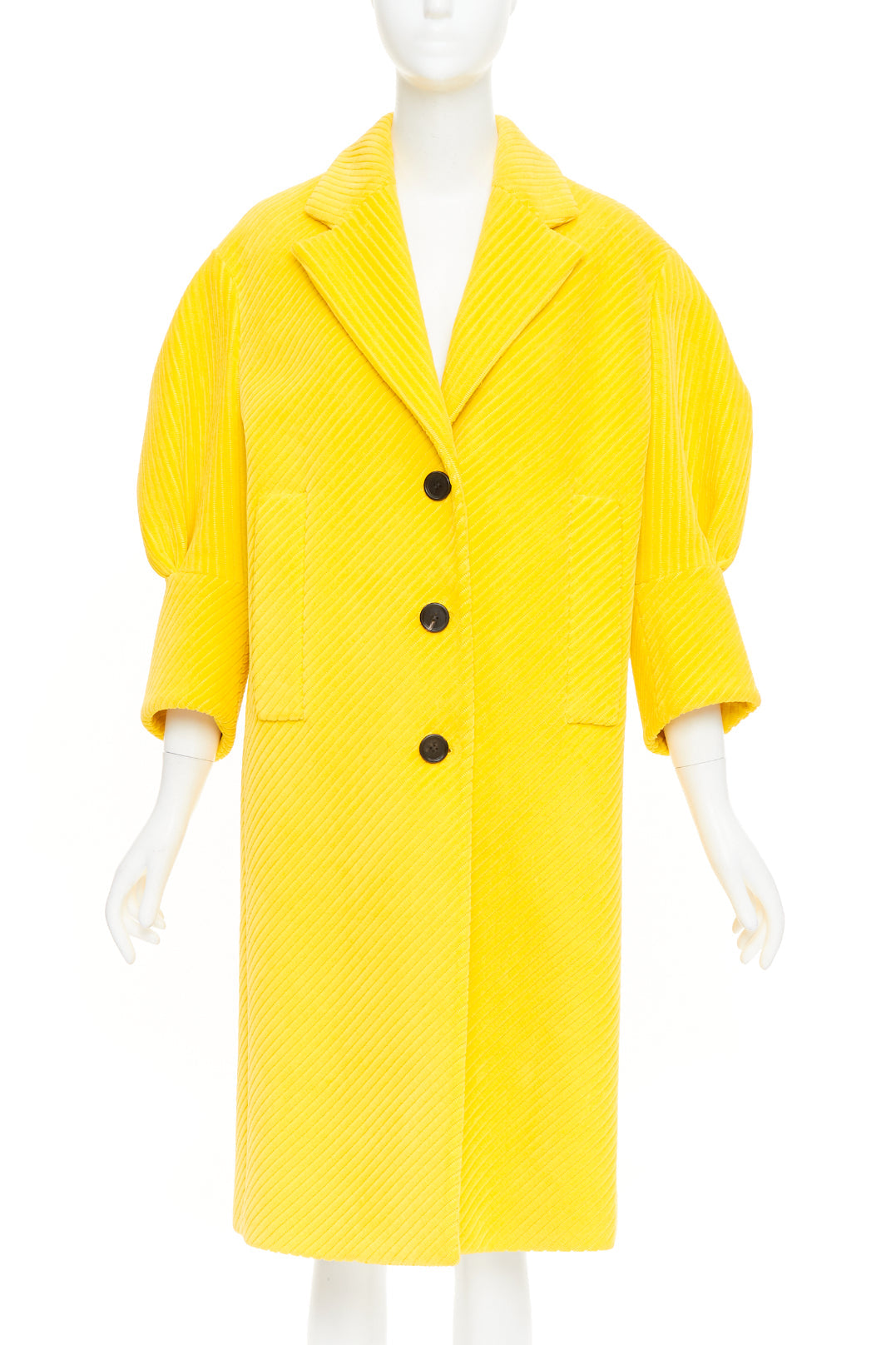 Women's Prada cotton corduroy puff sleeve coat