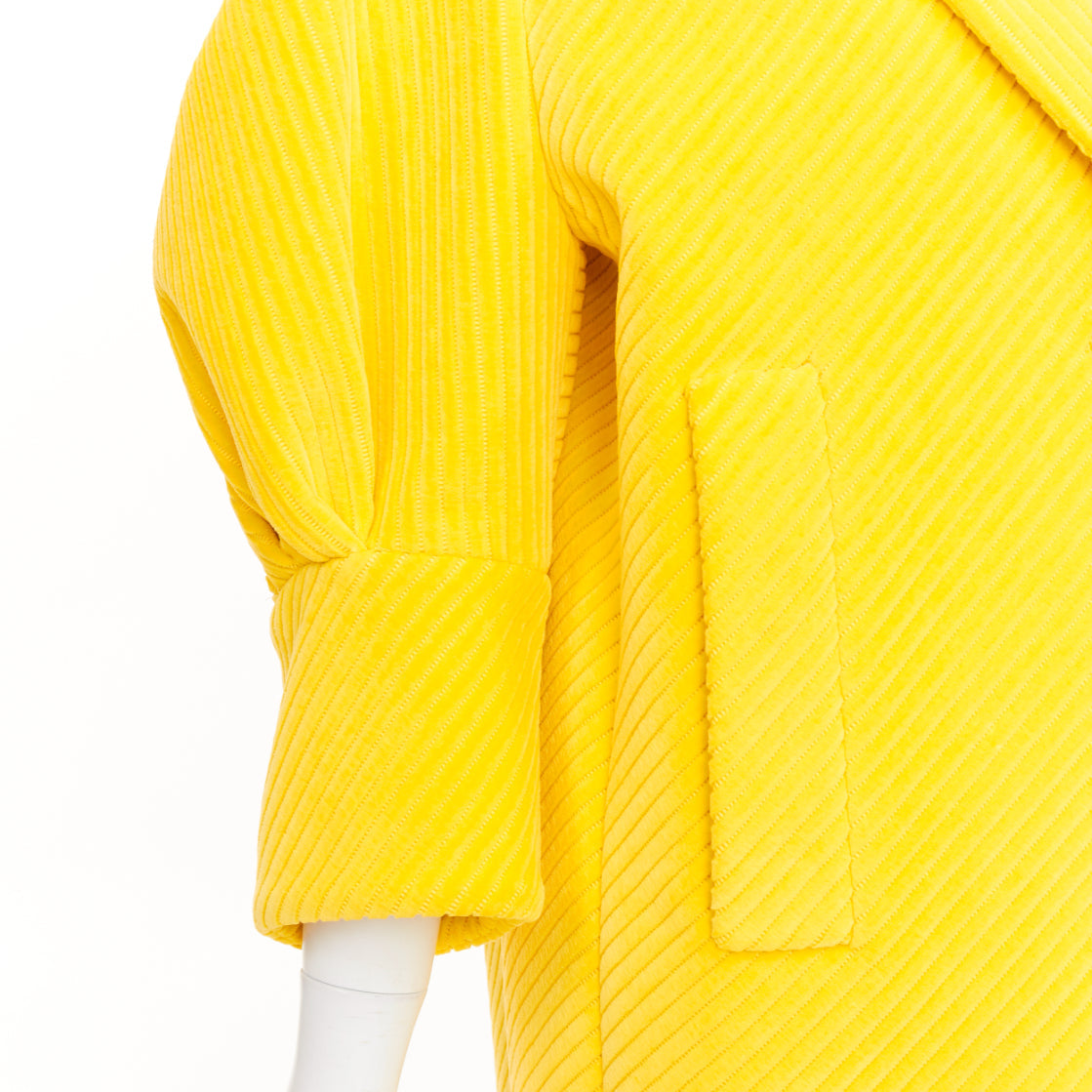 Women's Prada cotton corduroy puff sleeve coat