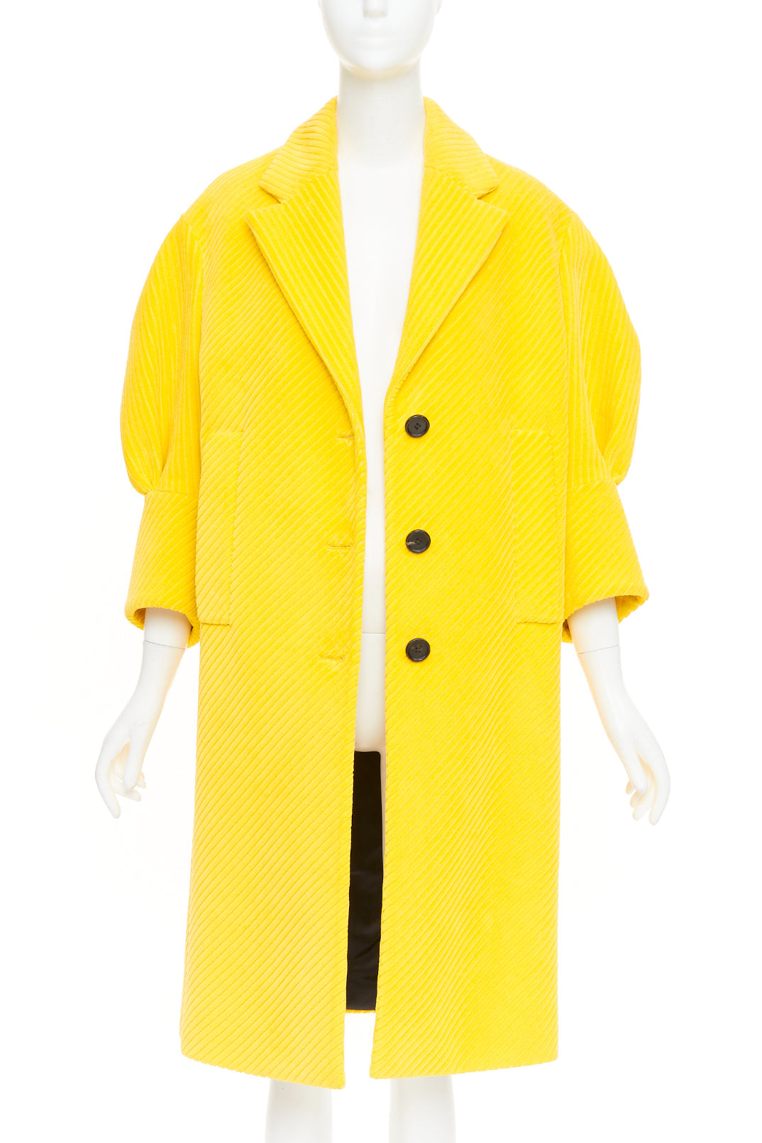 Women's Prada cotton corduroy puff sleeve coat