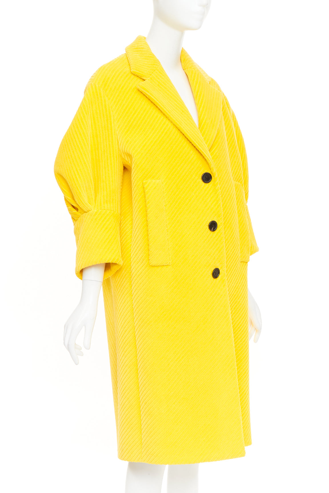 Women's Prada cotton corduroy puff sleeve coat