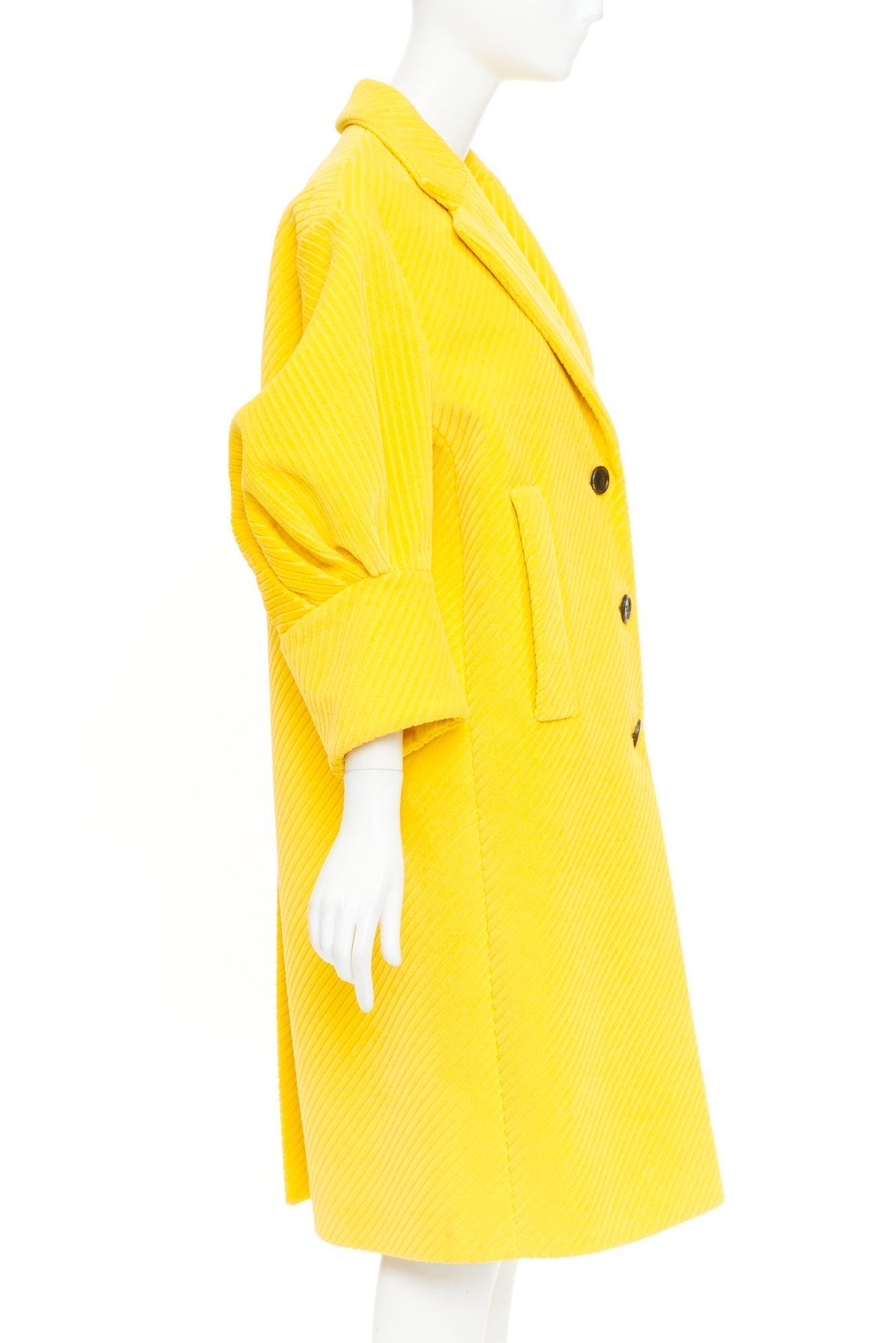 Women's Prada cotton corduroy puff sleeve coat