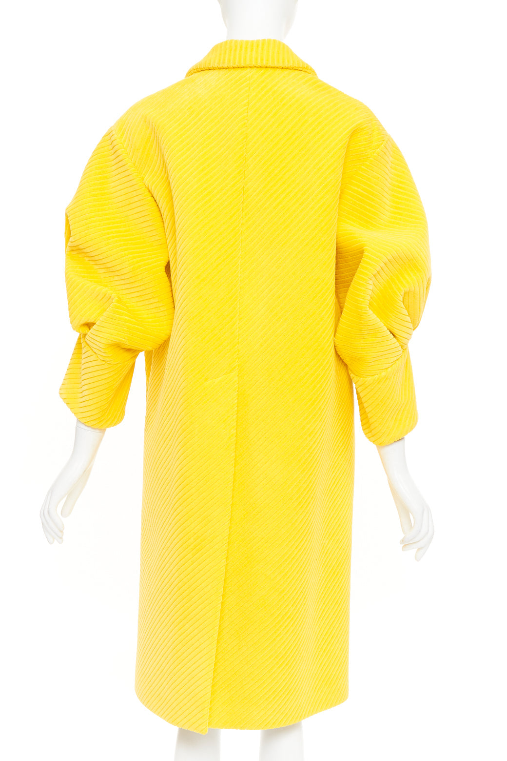 Women's Prada cotton corduroy puff sleeve coat