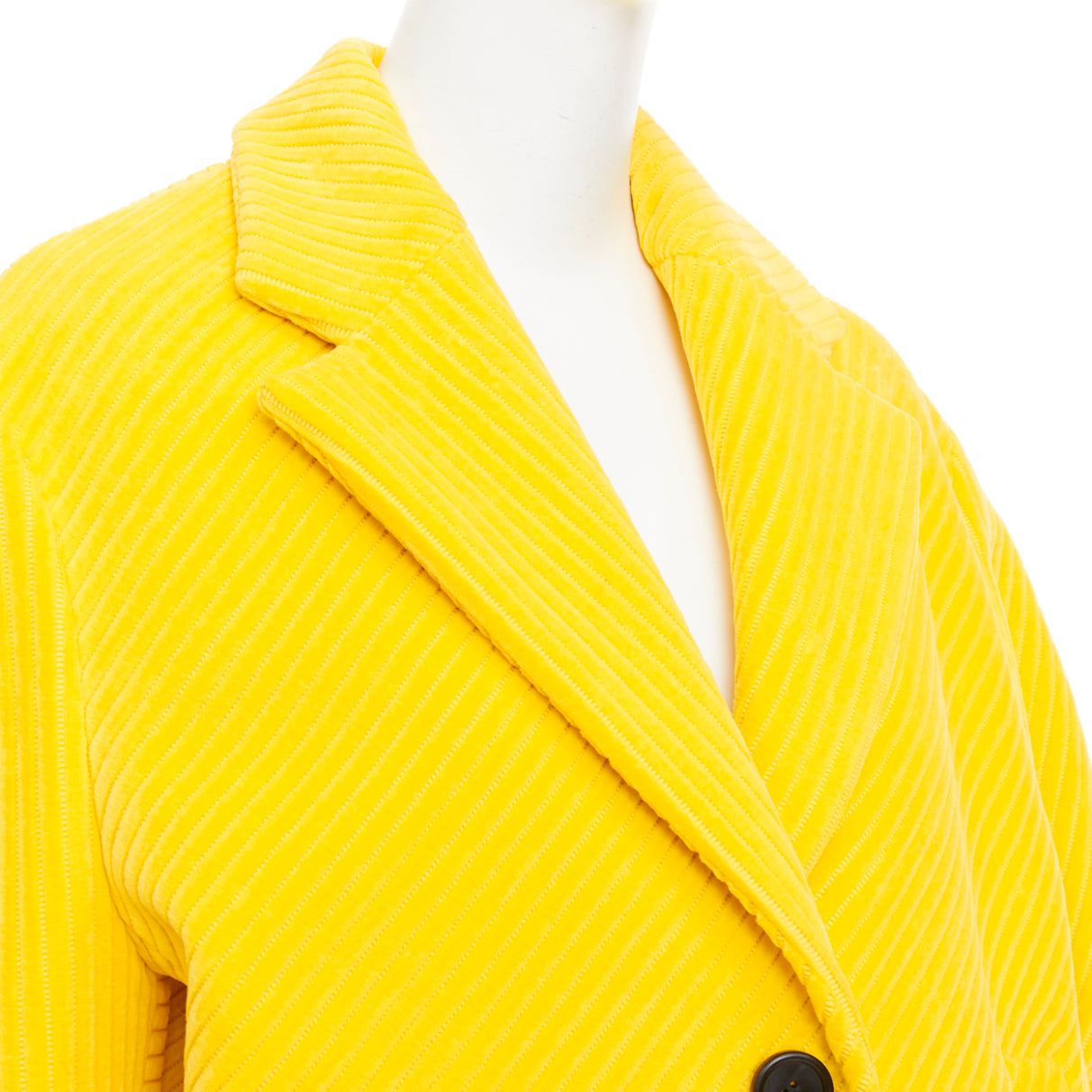 Women's Prada cotton corduroy puff sleeve coat
