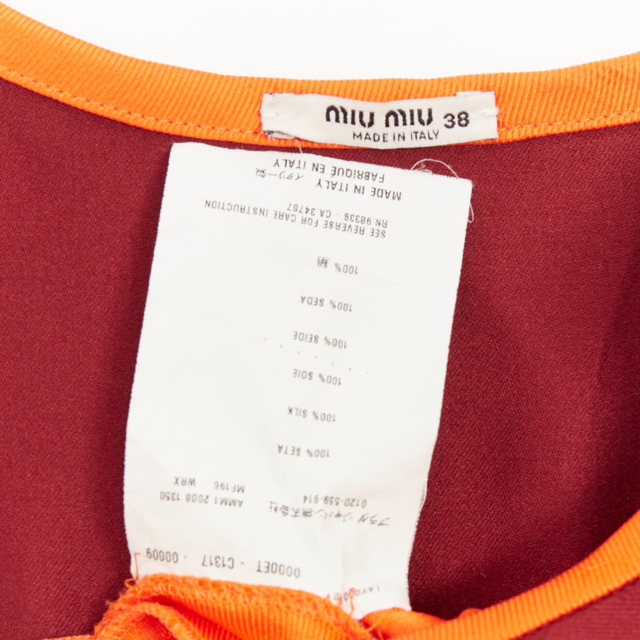 Women's Miu Miu Sportif geometric silk satin panelled dress