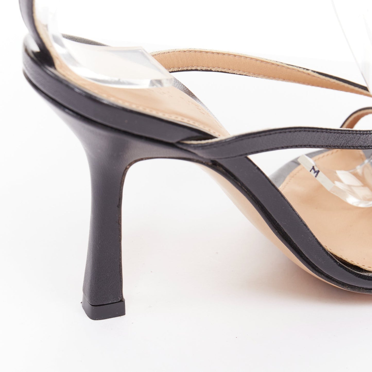 Women's Bottega Veneta Stretch black leather thong ankle strap sandals