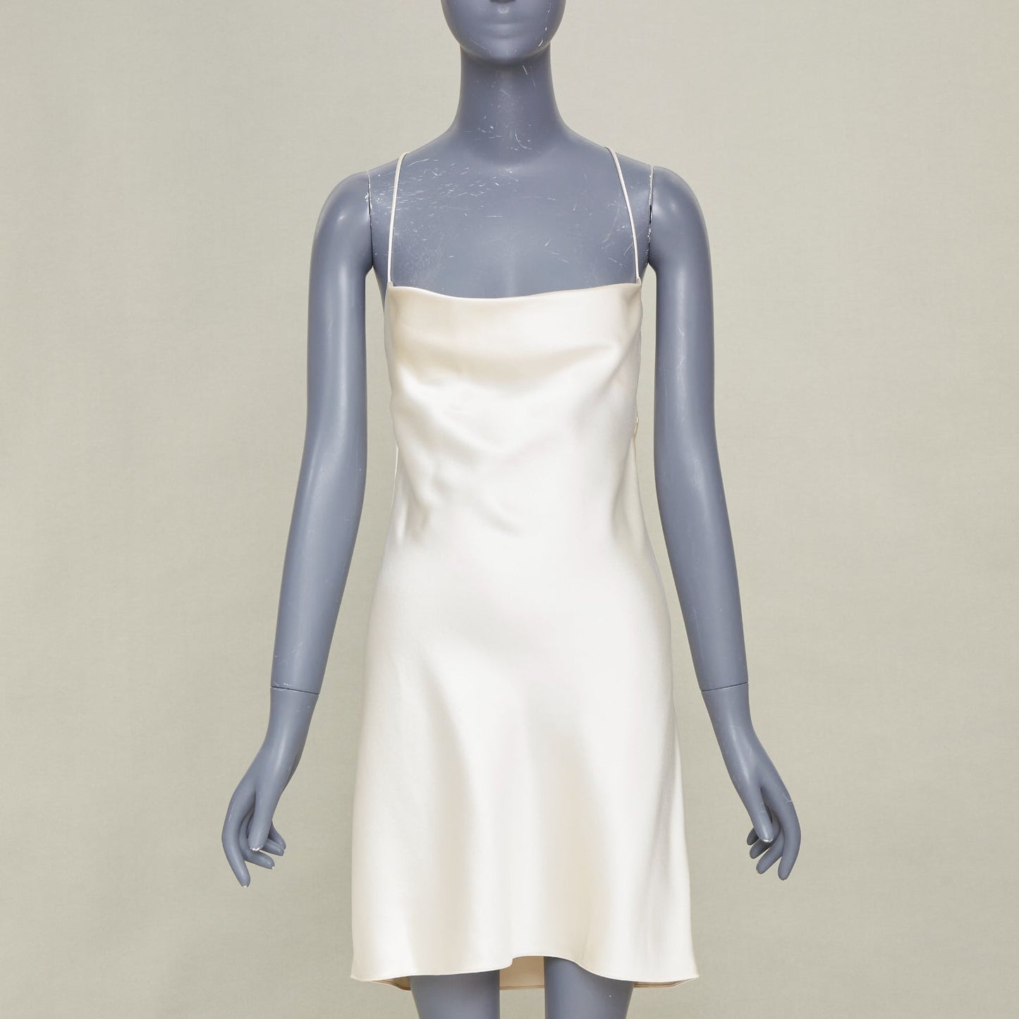 Women's Saint Laurent Bridal silk cowl neck slip dress