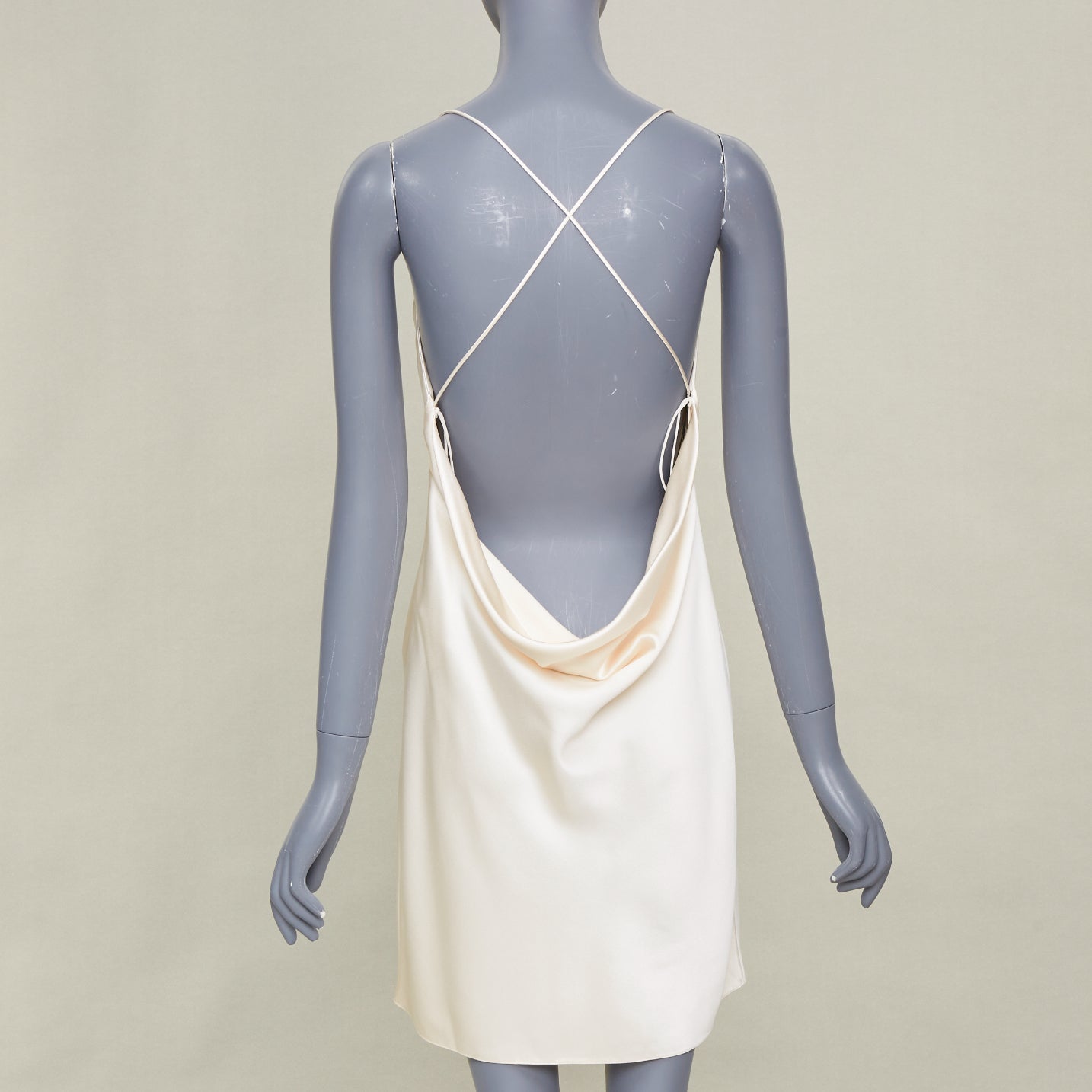 Women's Saint Laurent Bridal silk cowl neck slip dress