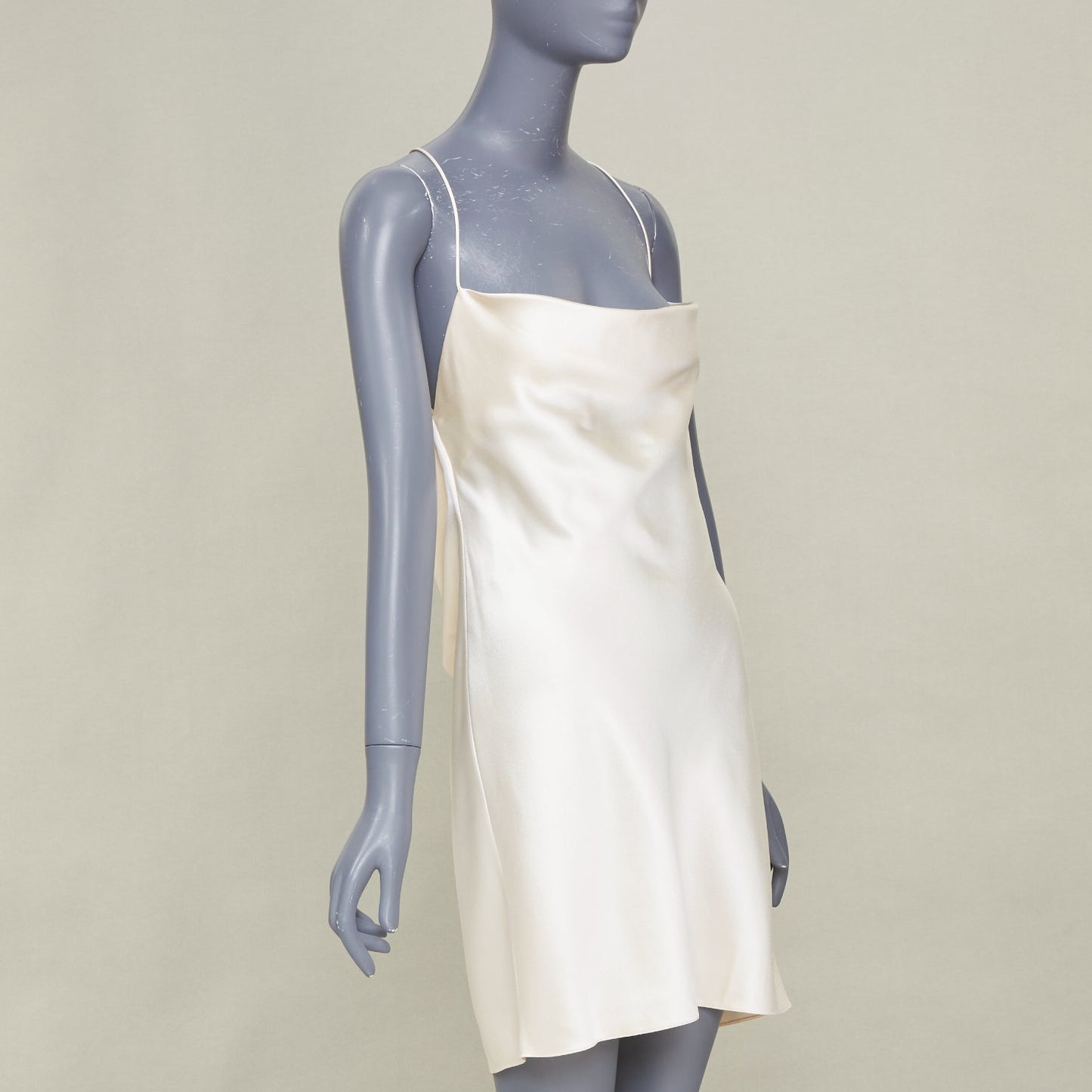 Women's Saint Laurent Bridal silk cowl neck slip dress