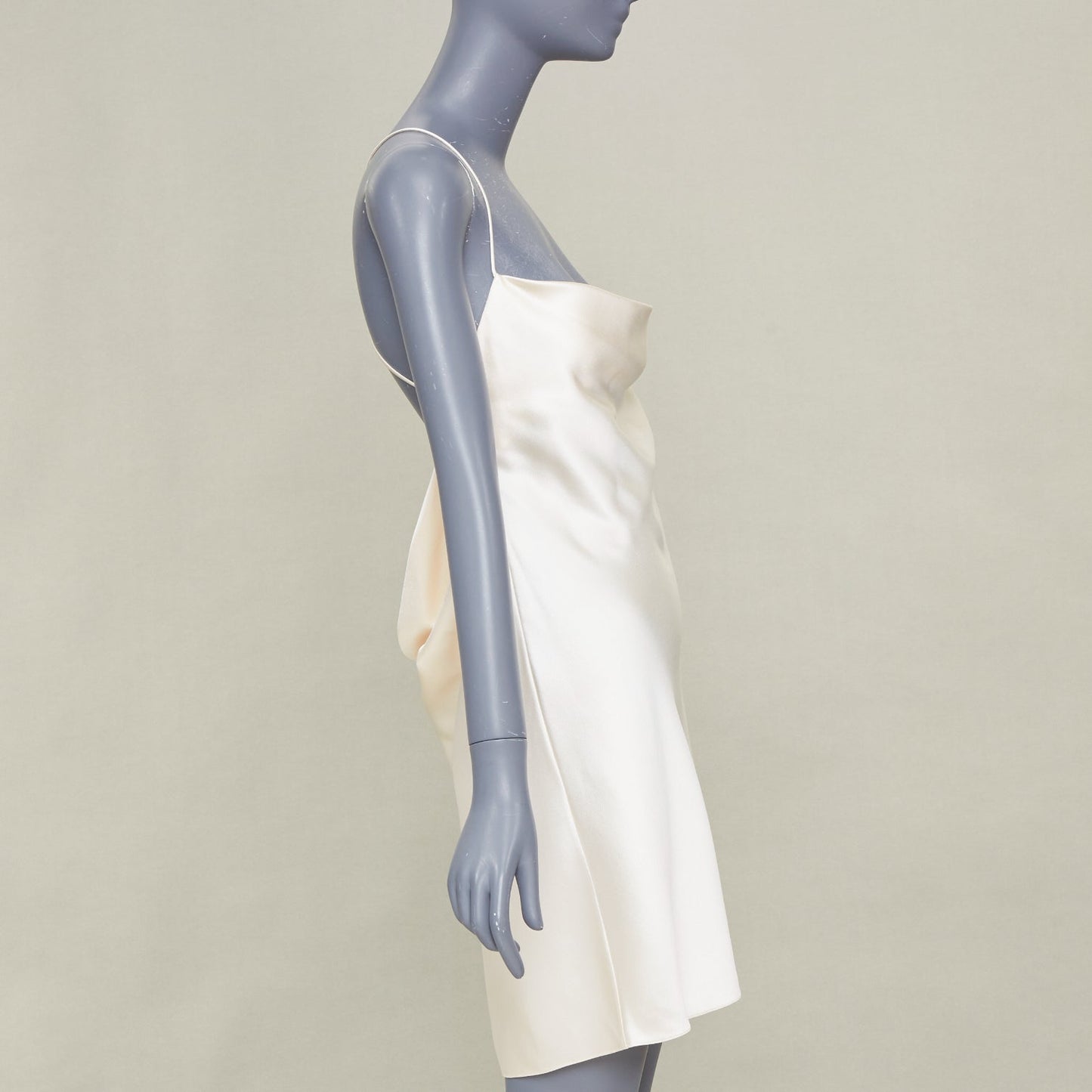 Women's Saint Laurent Bridal silk cowl neck slip dress