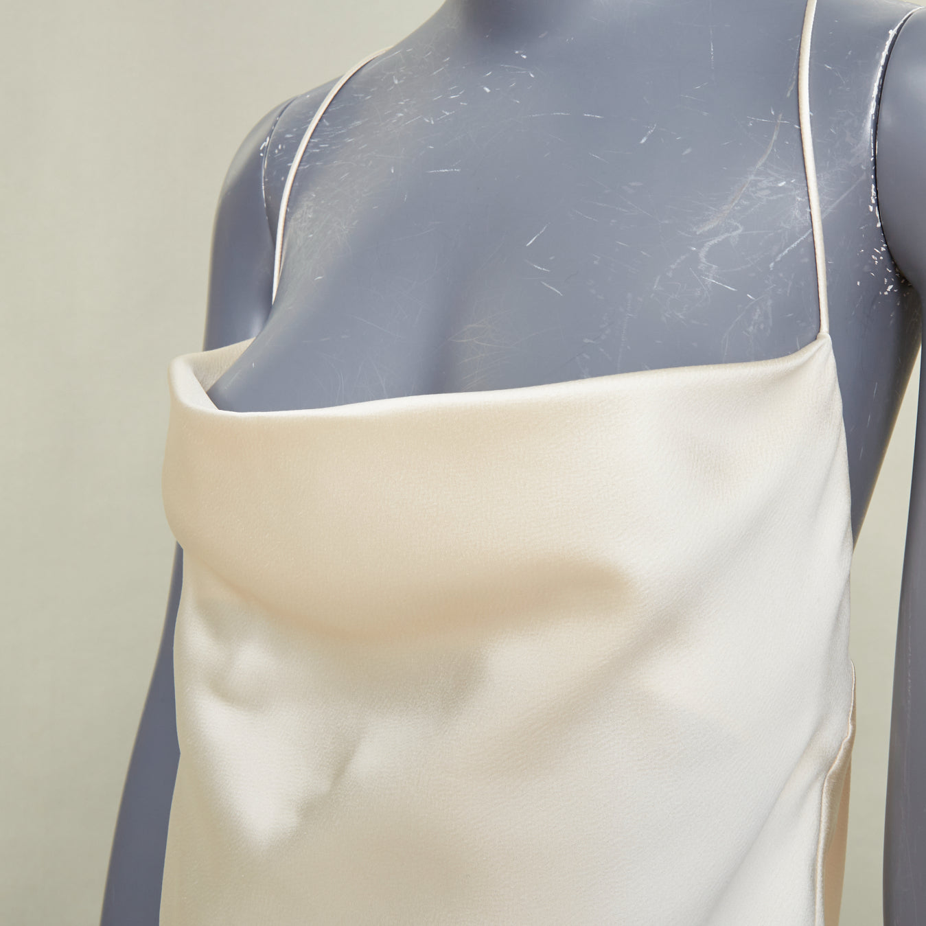 Women's Saint Laurent Bridal silk cowl neck slip dress