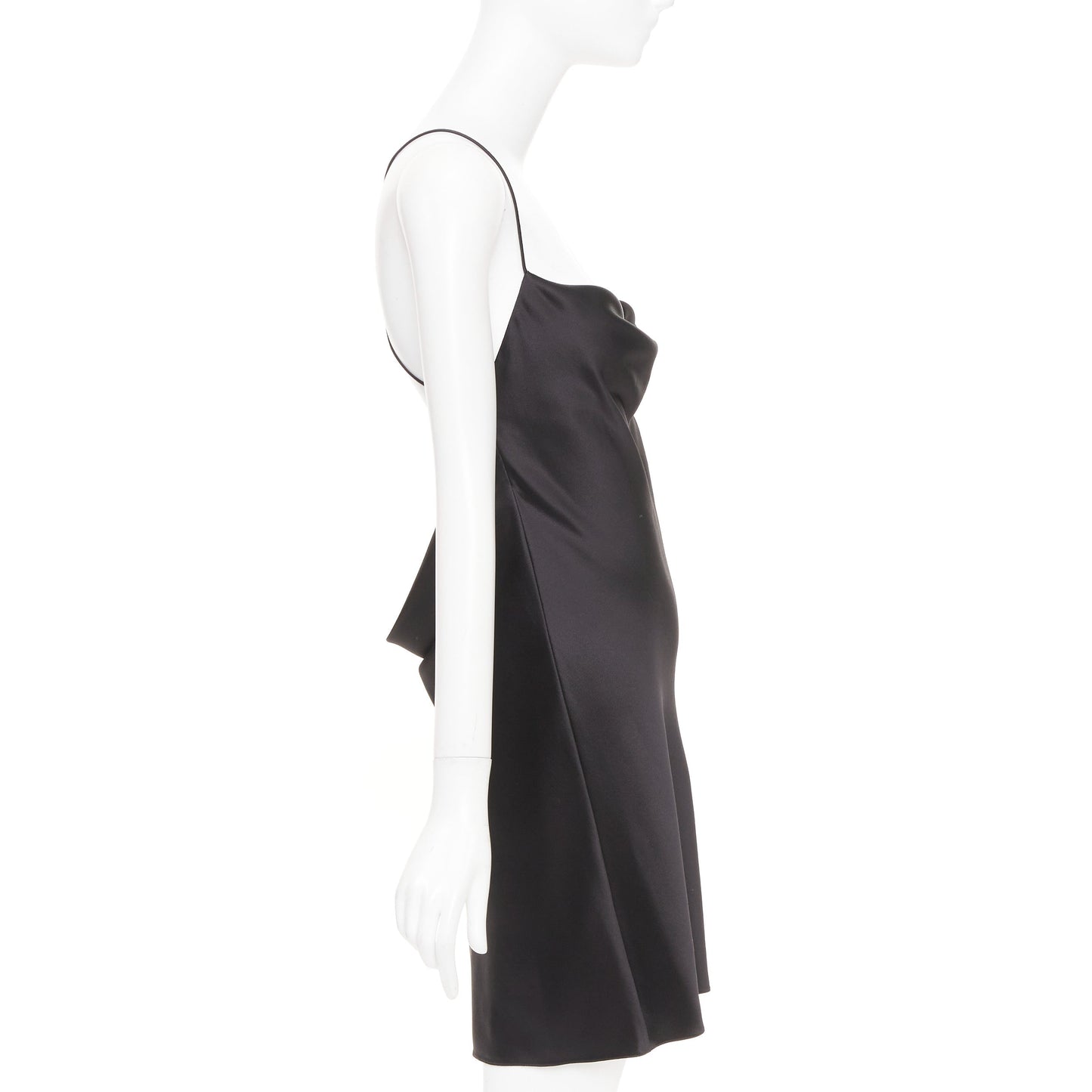 Women's Saint Laurent silk cowl neck open back dress