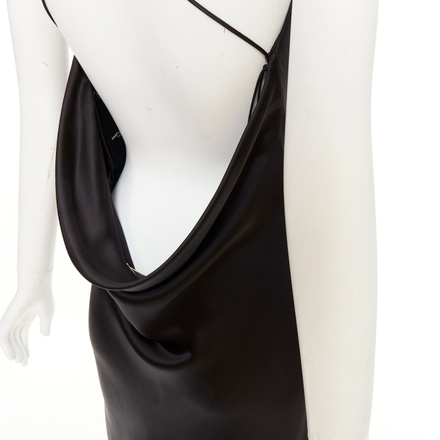 Women's Saint Laurent silk cowl neck open back dress