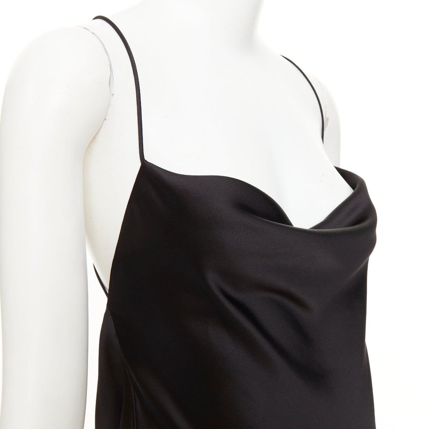 Women's Saint Laurent silk cowl neck open back dress