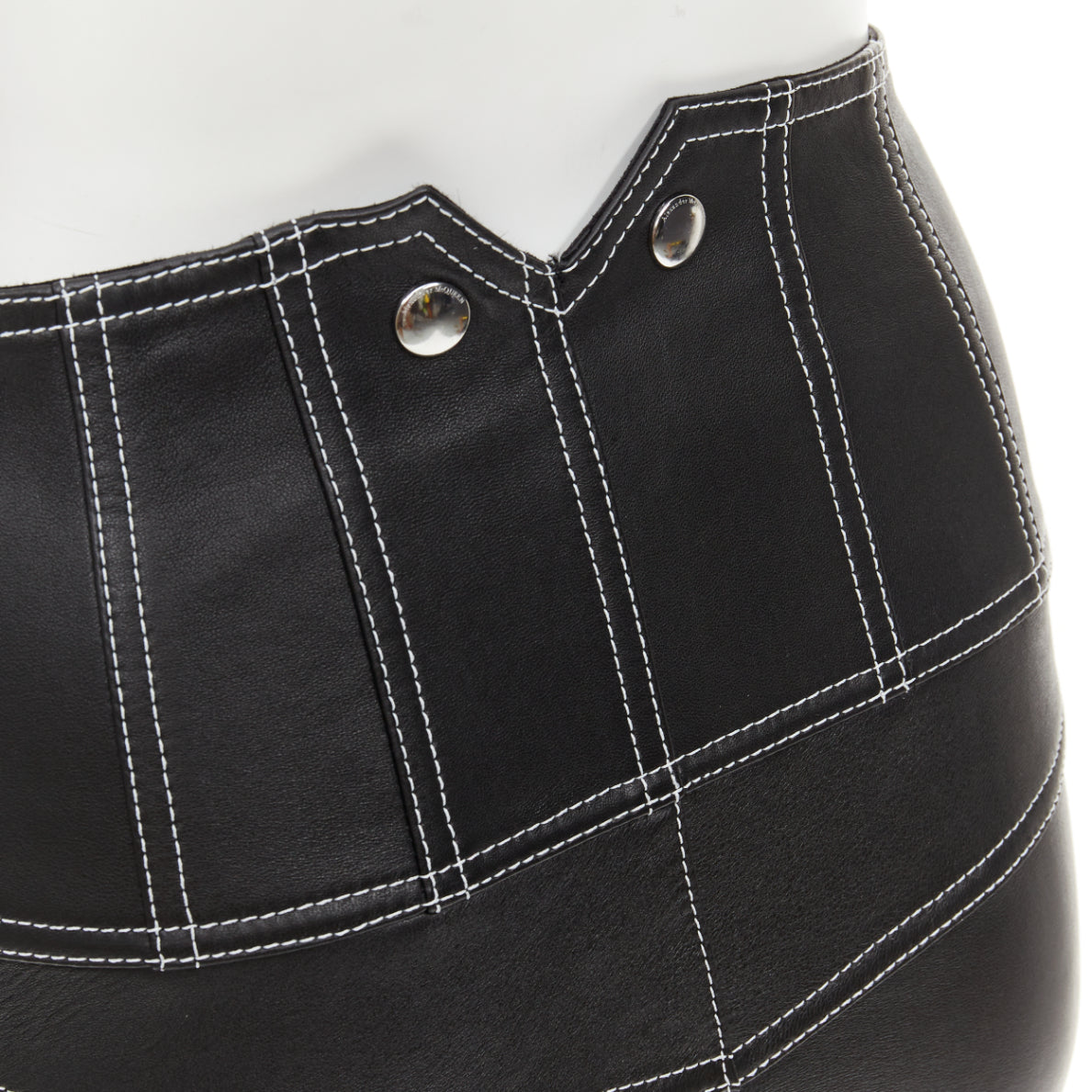 Women's Alexander McQueen corset leather trousers