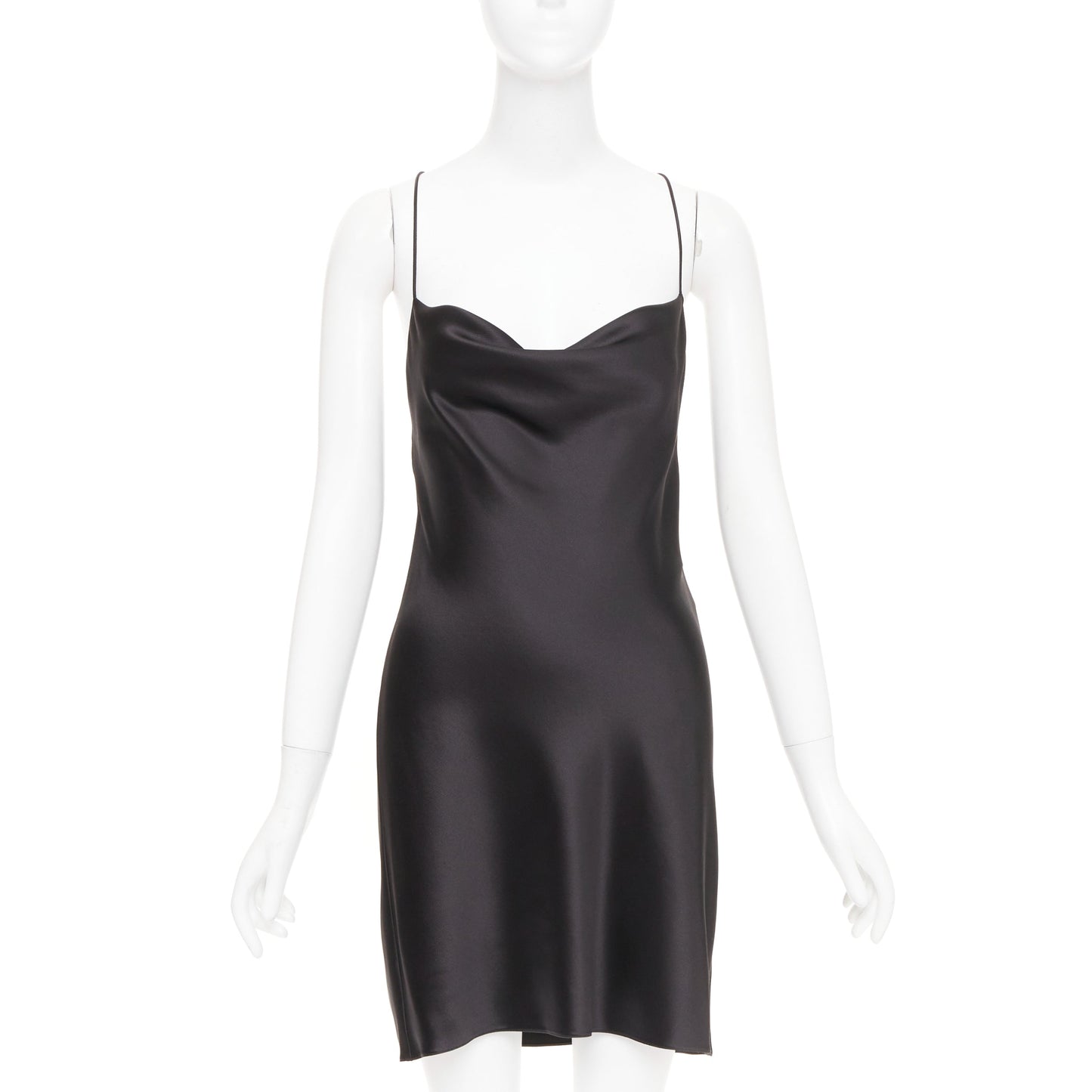 Women's Saint Laurent silk cowl neck open back dress