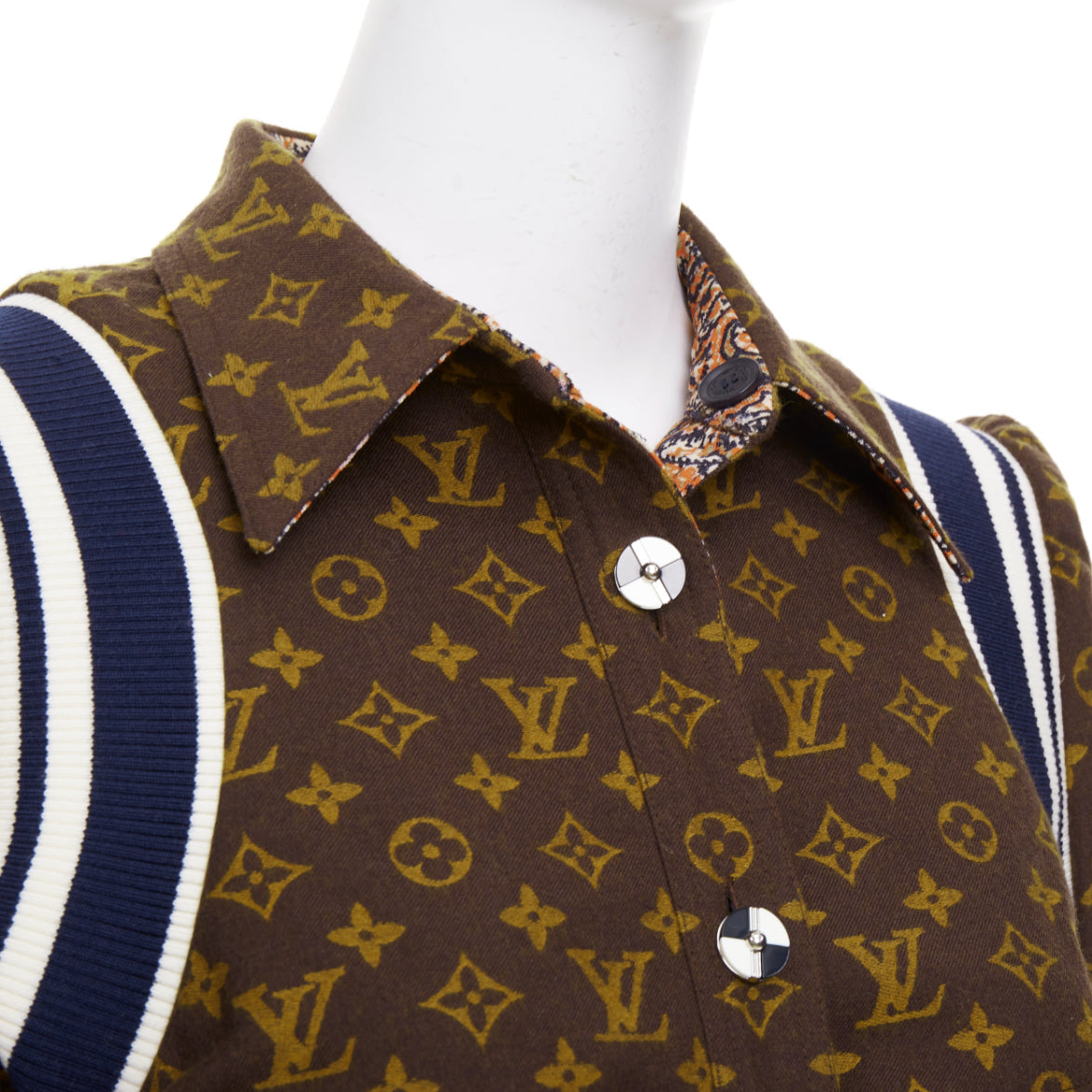 Women's Louis Vuitton reversible monogram varsity knit