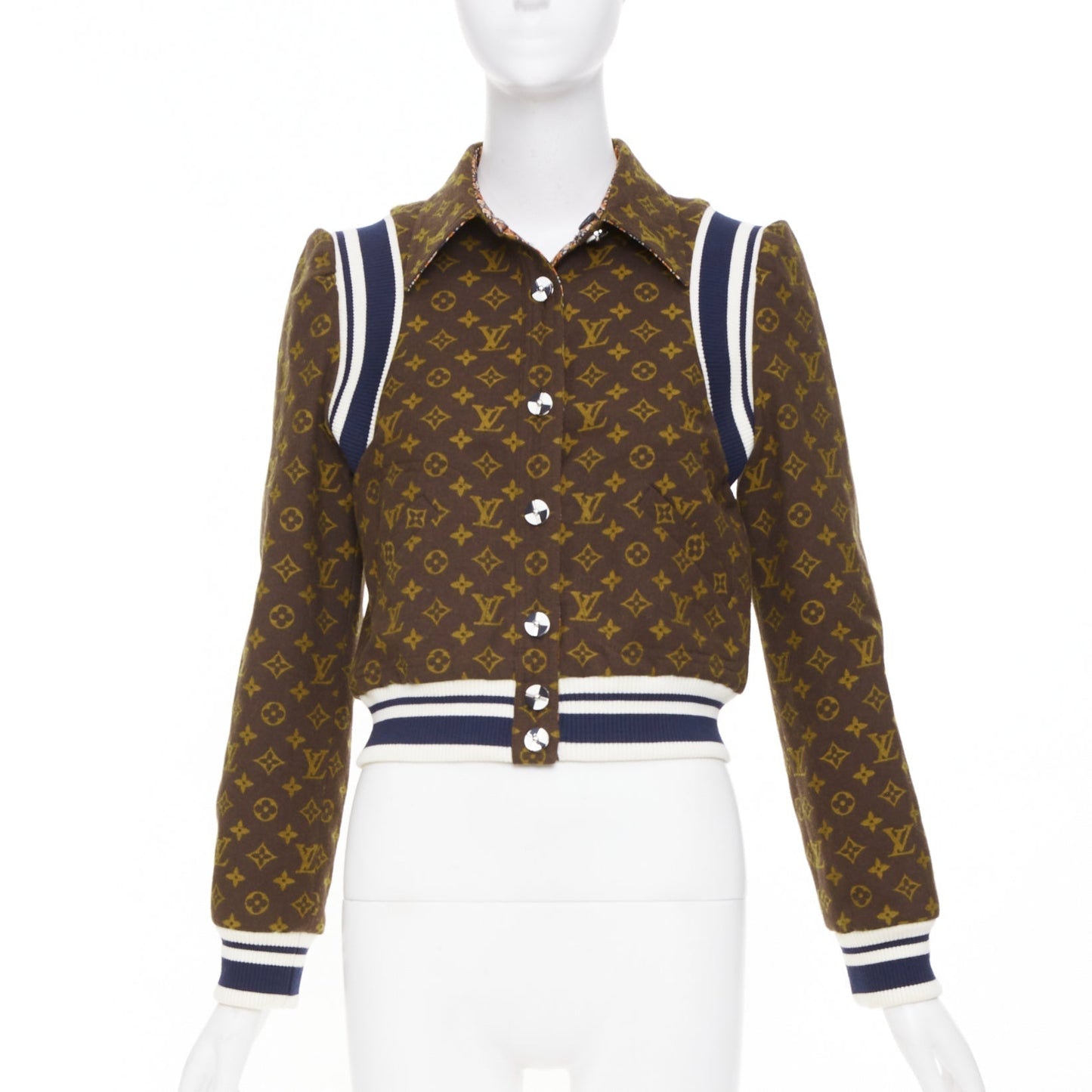 Women's Louis Vuitton reversible monogram varsity knit