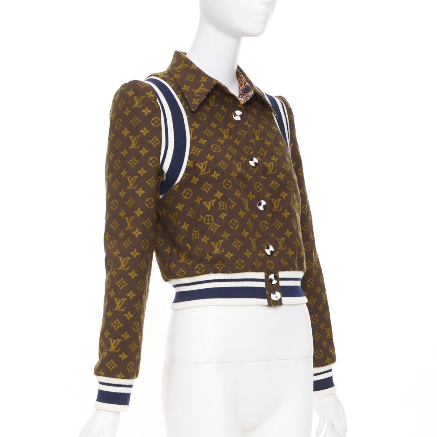 Women's Louis Vuitton reversible monogram varsity knit