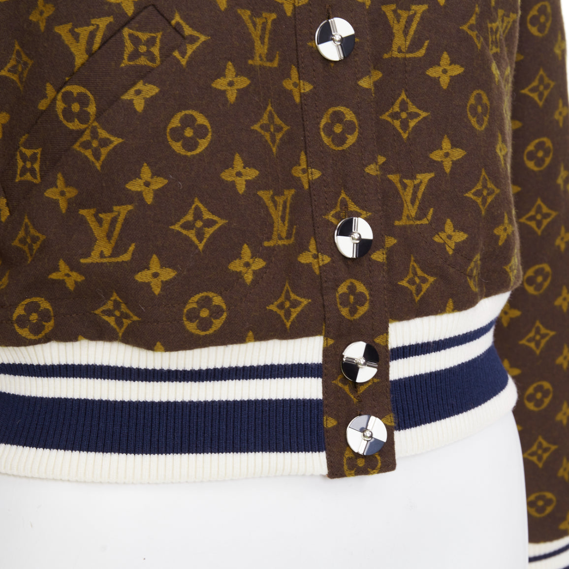 Women's Louis Vuitton reversible monogram varsity knit