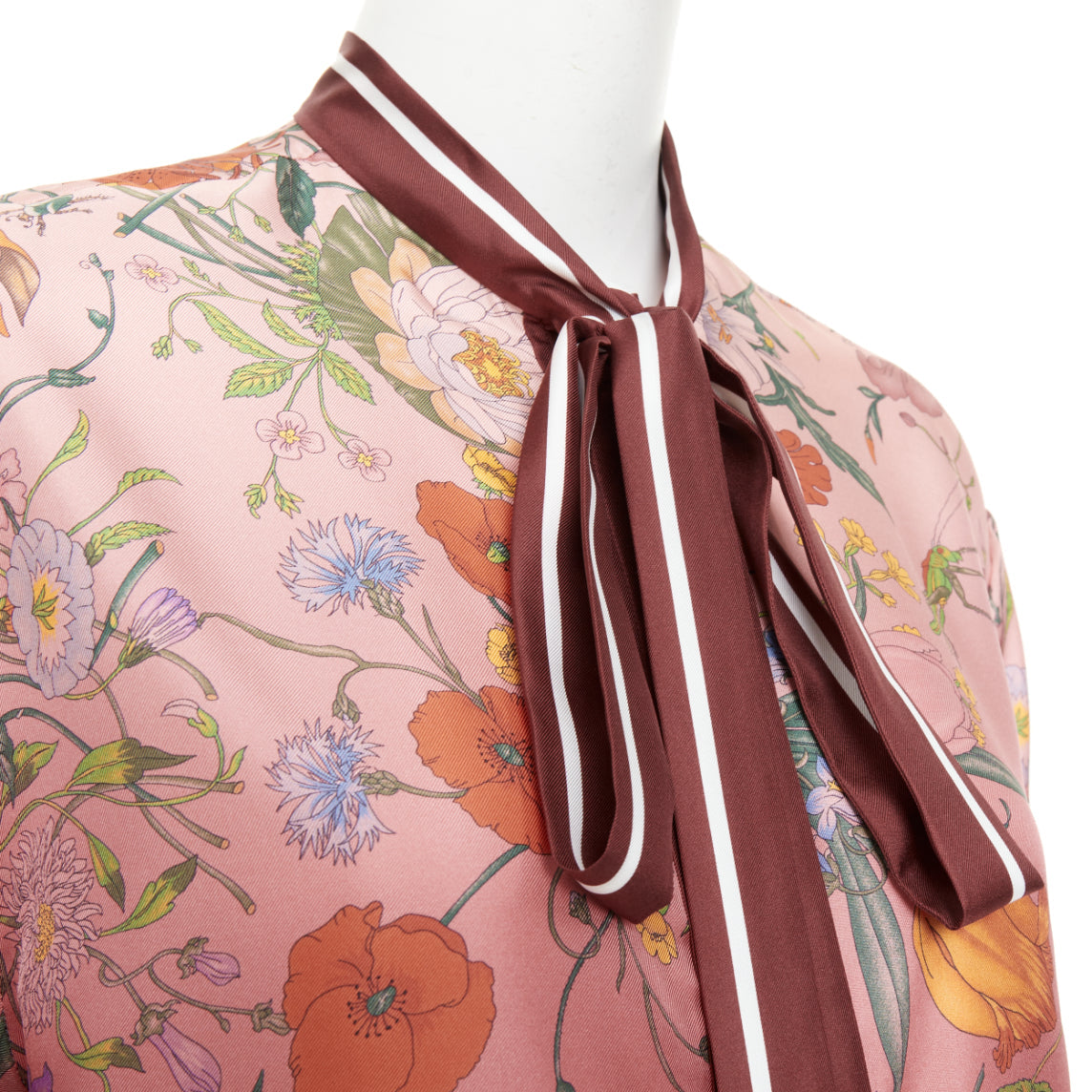 Women's Gucci Flora Degrade silk twill blouse