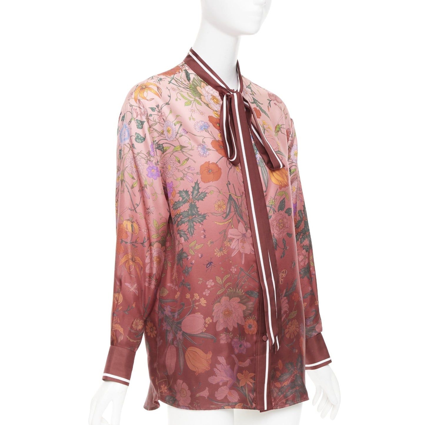 Women's Gucci Flora Degrade silk twill blouse