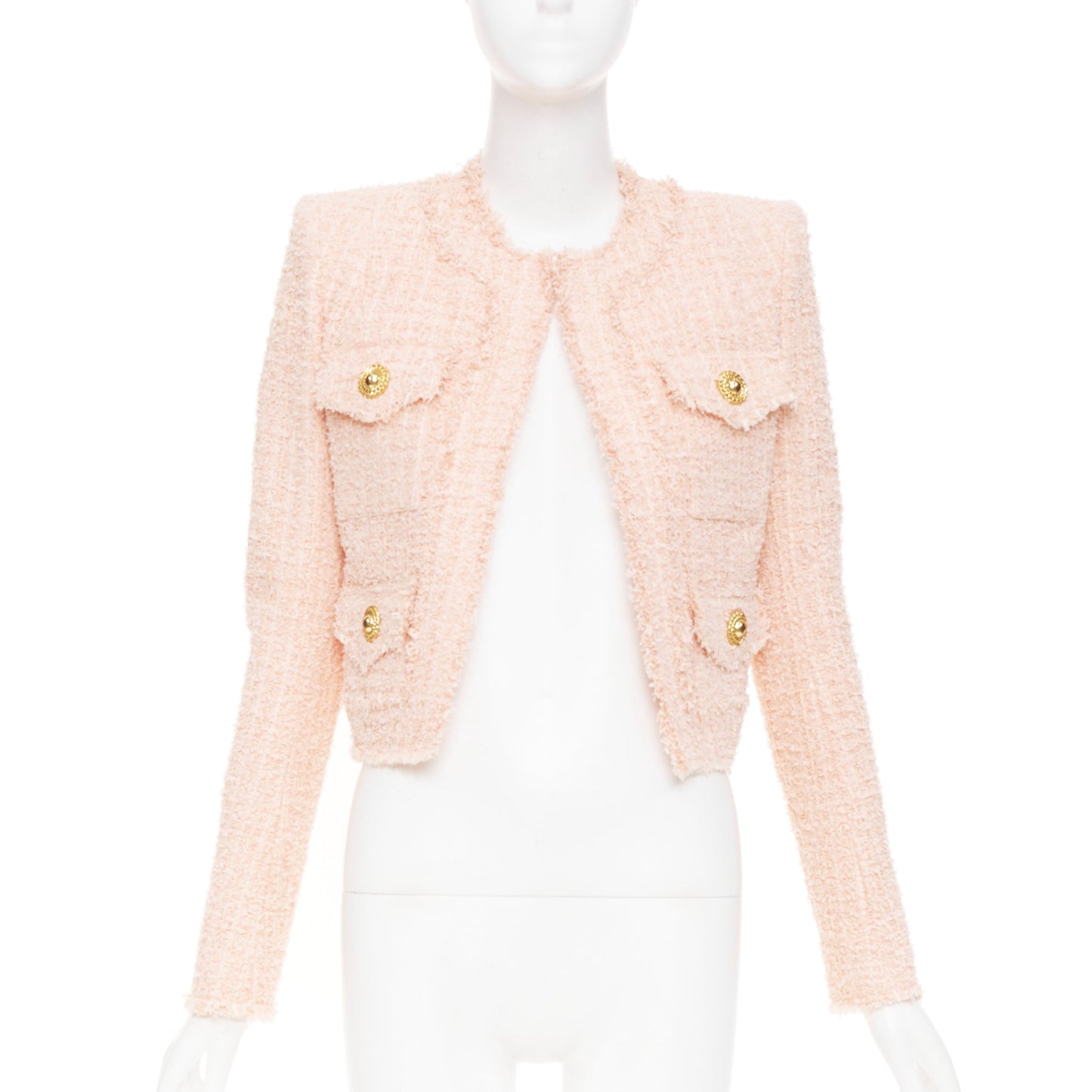 Women's Balmain cropped tweed jacket
