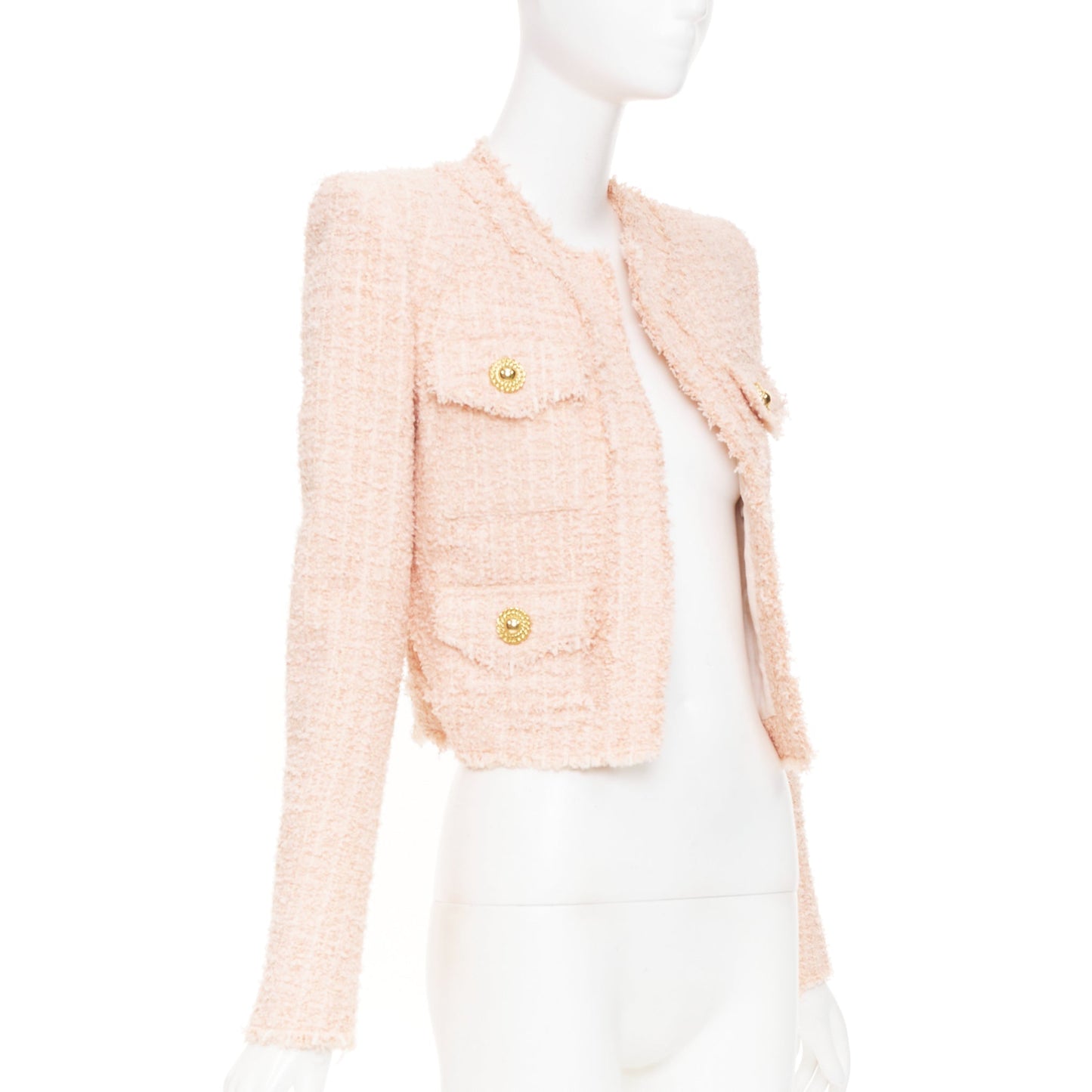 Women's Balmain cropped tweed jacket