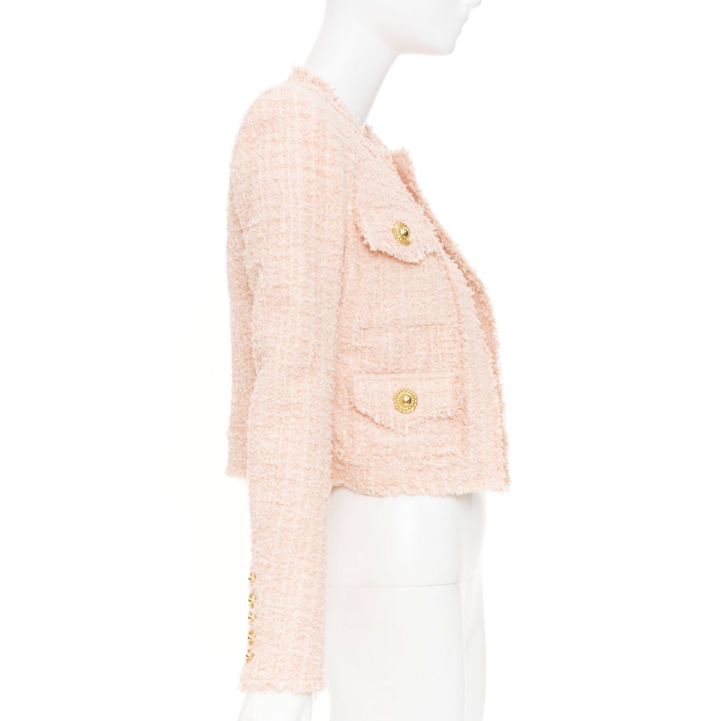 Women's Balmain cropped tweed jacket