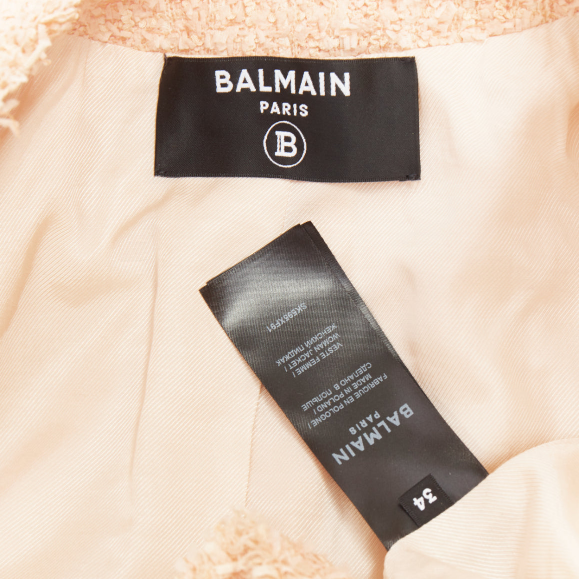 Women's Balmain cropped tweed jacket