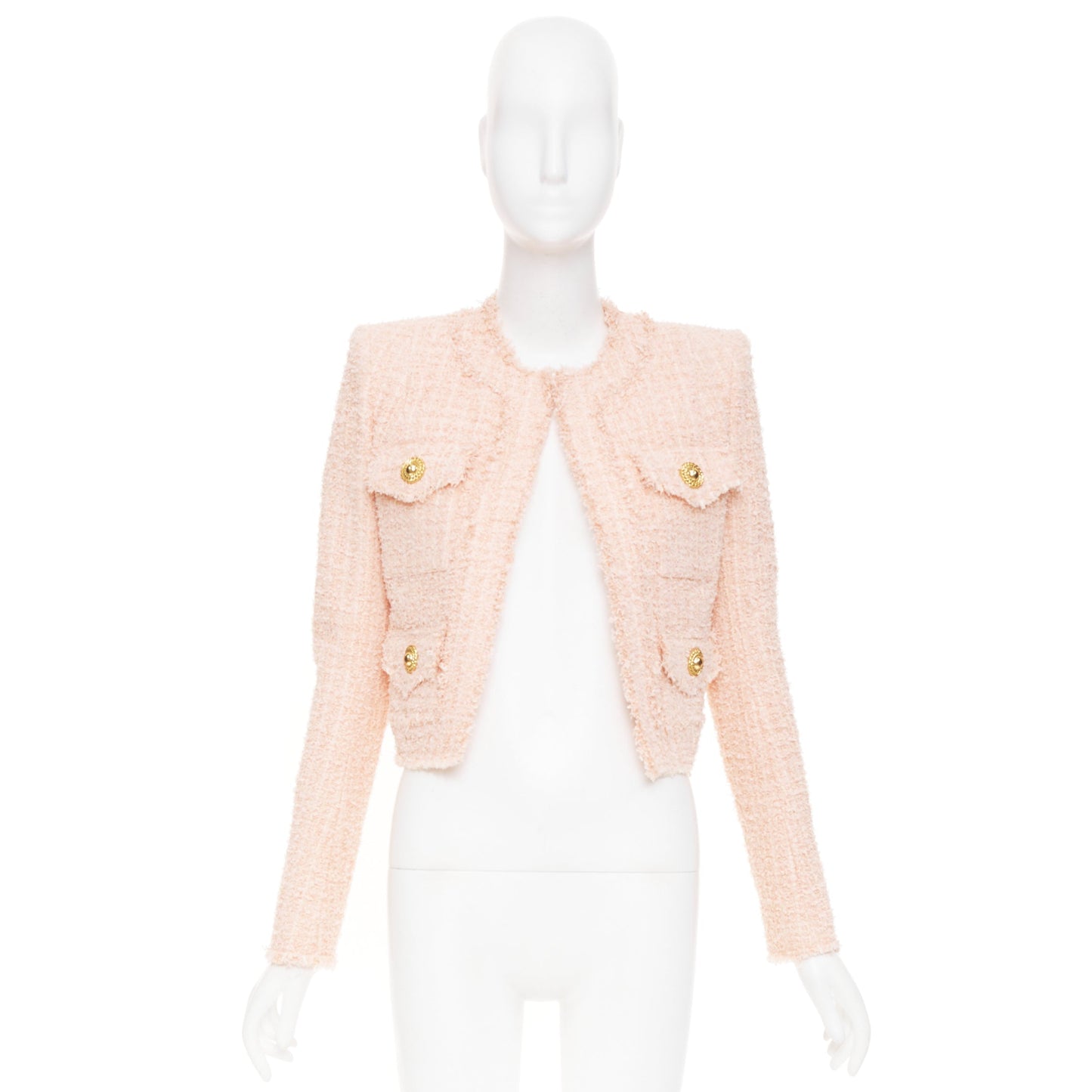 Women's Balmain cropped tweed jacket