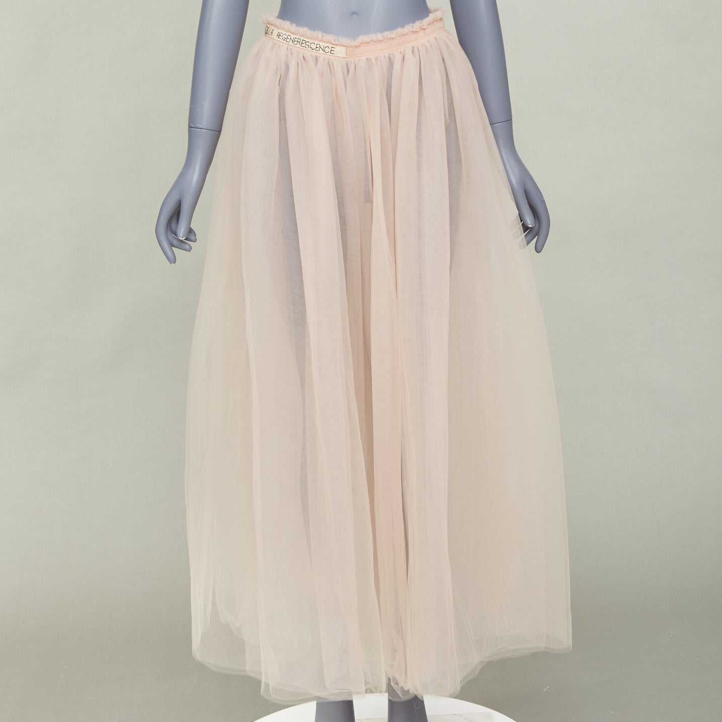 Women's Valentino mesh tulle embroidered midi skirt