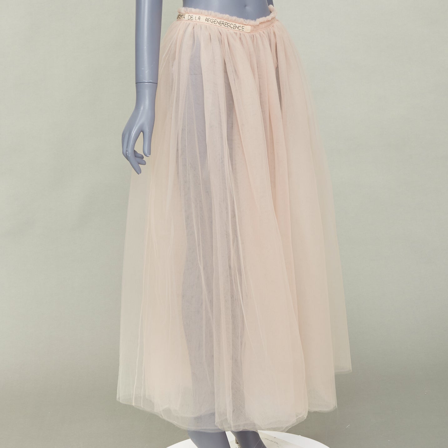 Women's Valentino mesh tulle embroidered midi skirt