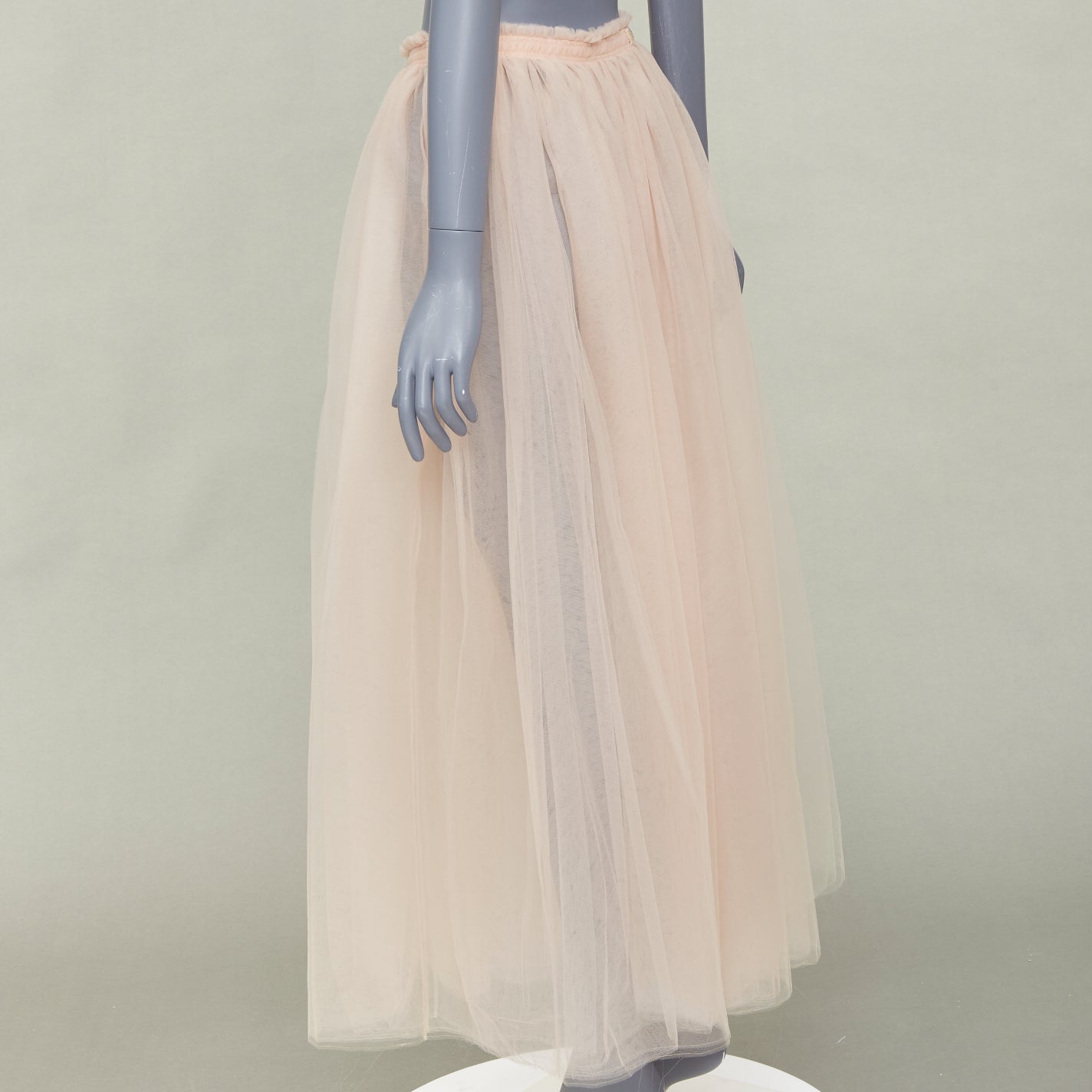 Women's Valentino mesh tulle embroidered midi skirt