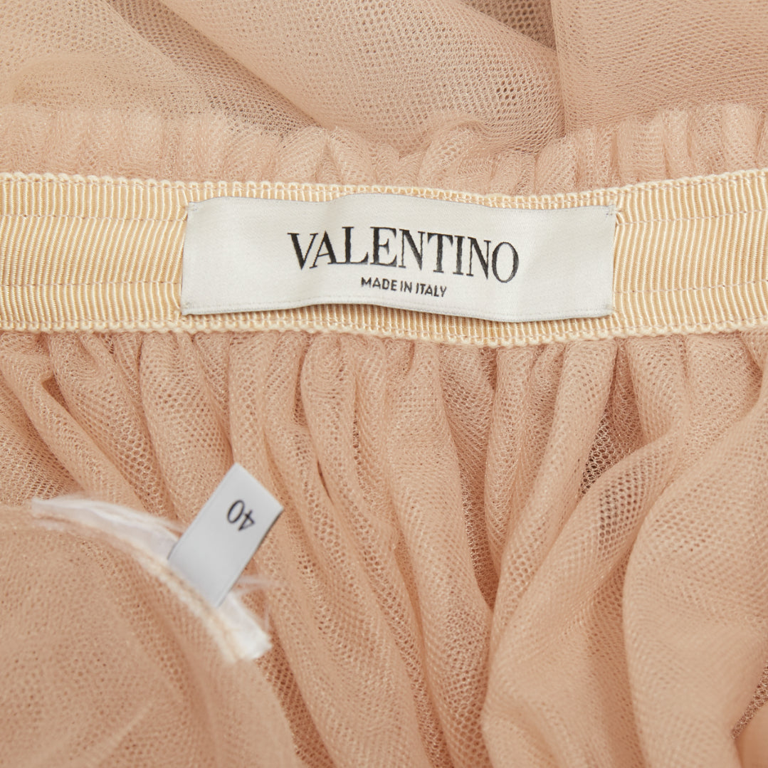 Women's Valentino mesh tulle embroidered midi skirt