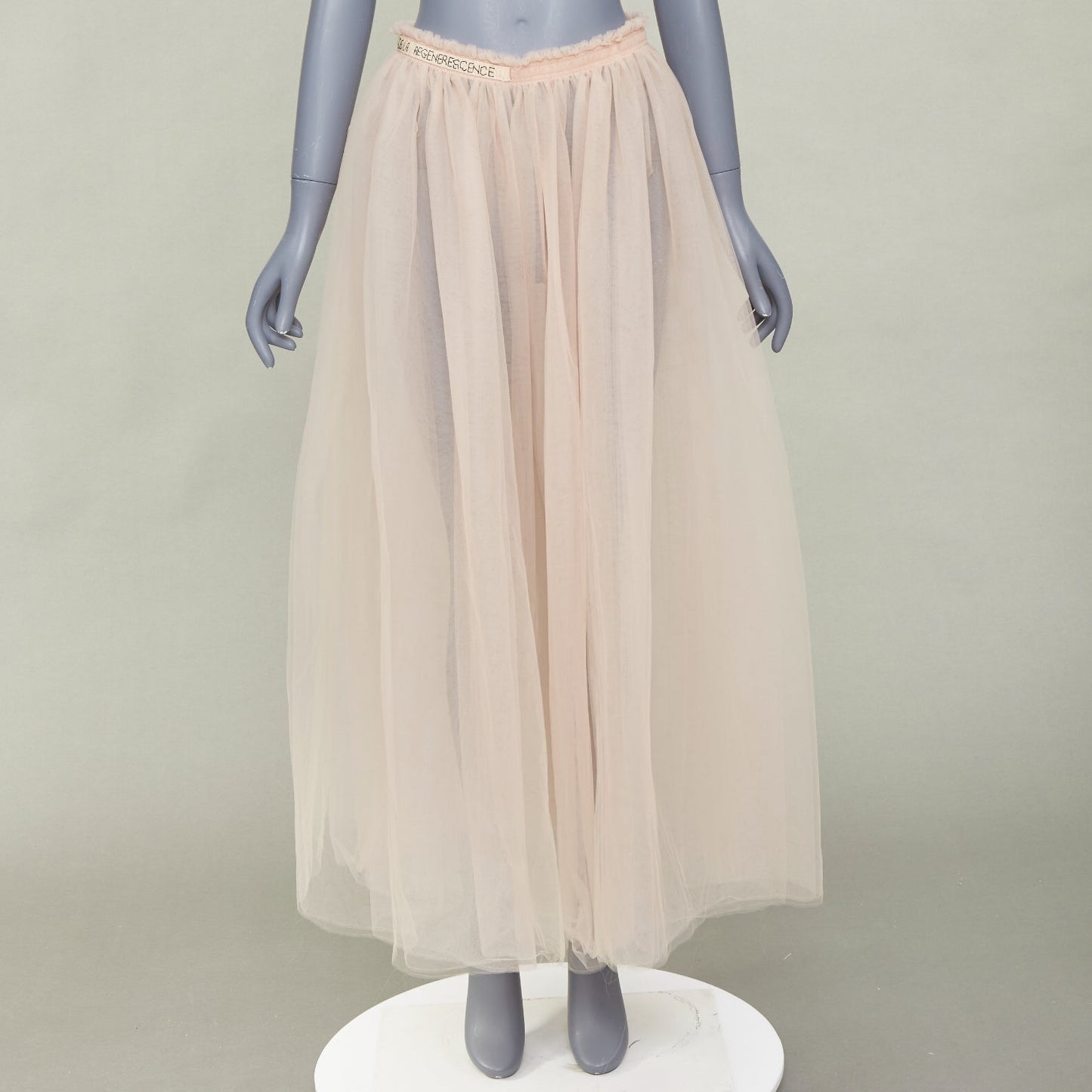 Women's Valentino mesh tulle embroidered midi skirt