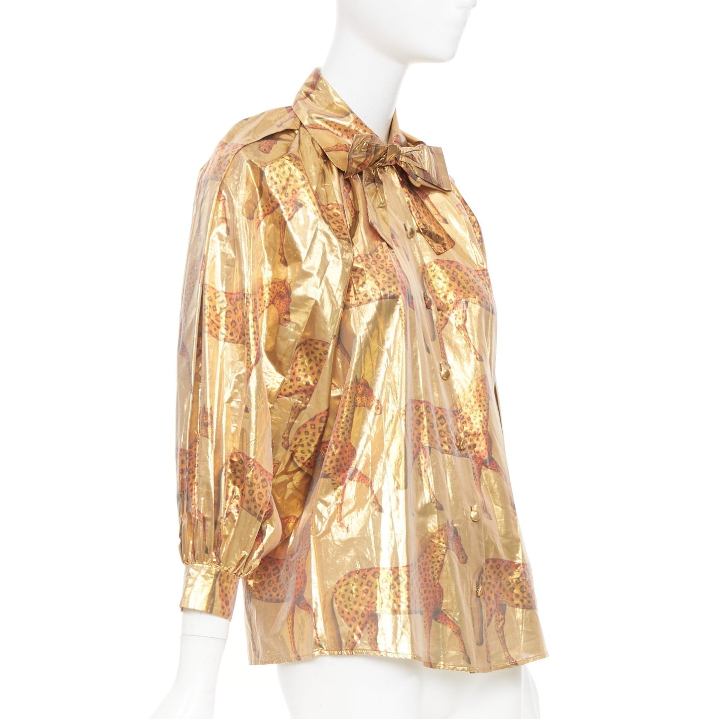 Women's Gucci animal print pussy bow shirt blouse
