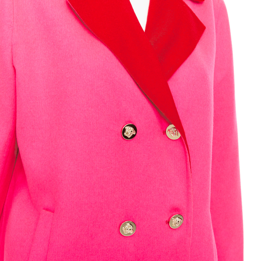 Women's Versace colorblock double breasted coat
