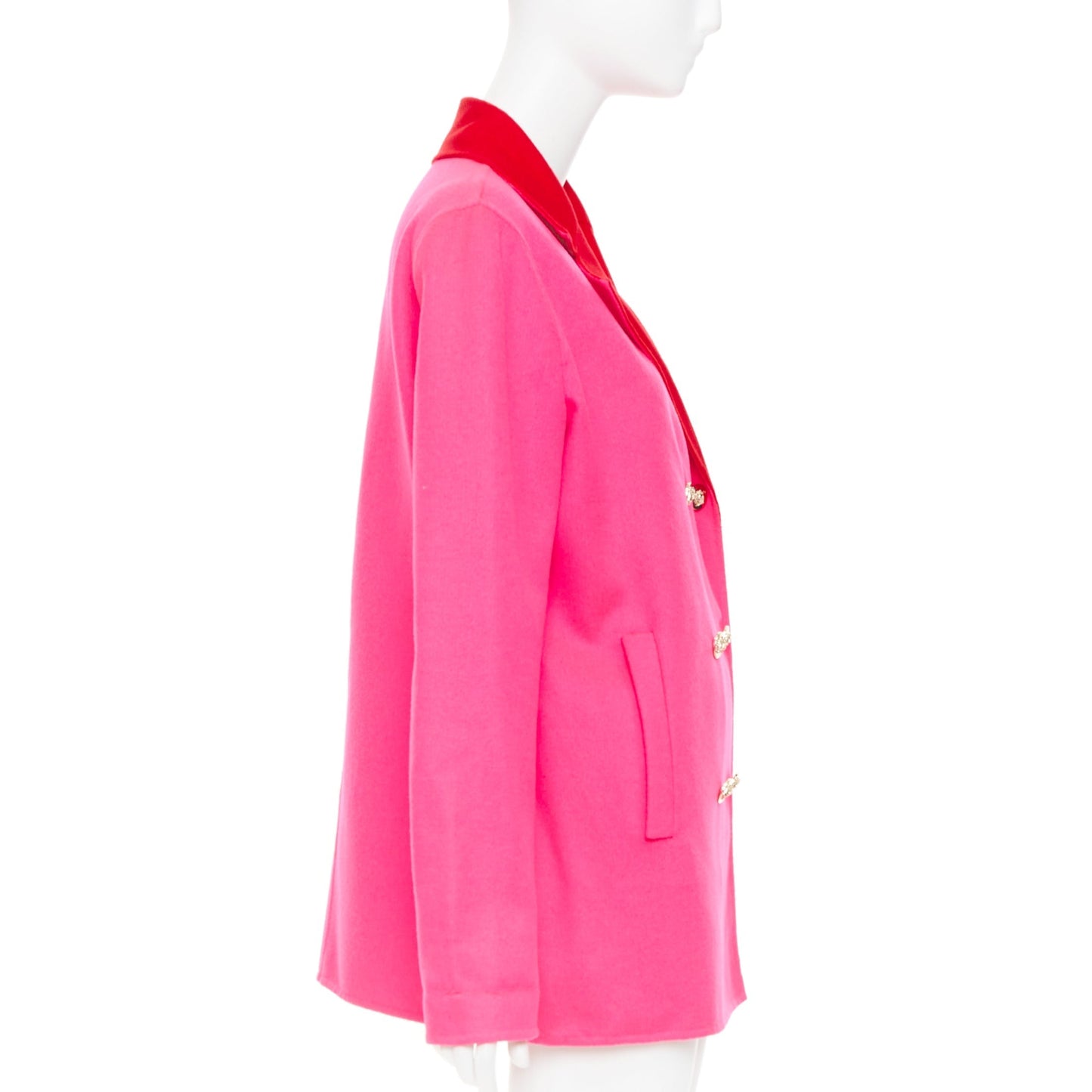 Women's Versace colorblock double breasted coat