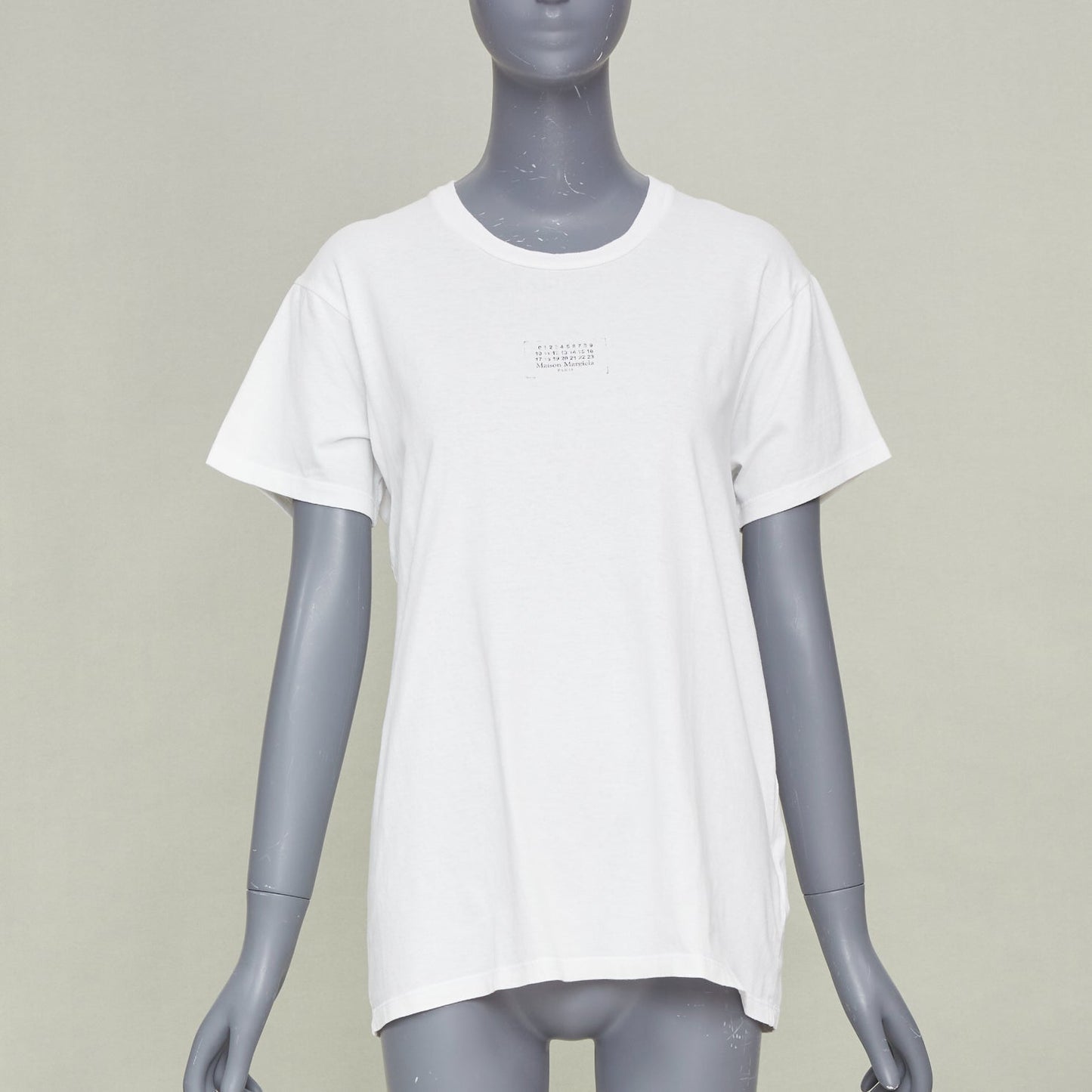 Women's Maison Margiela white cotton logo print tshirt