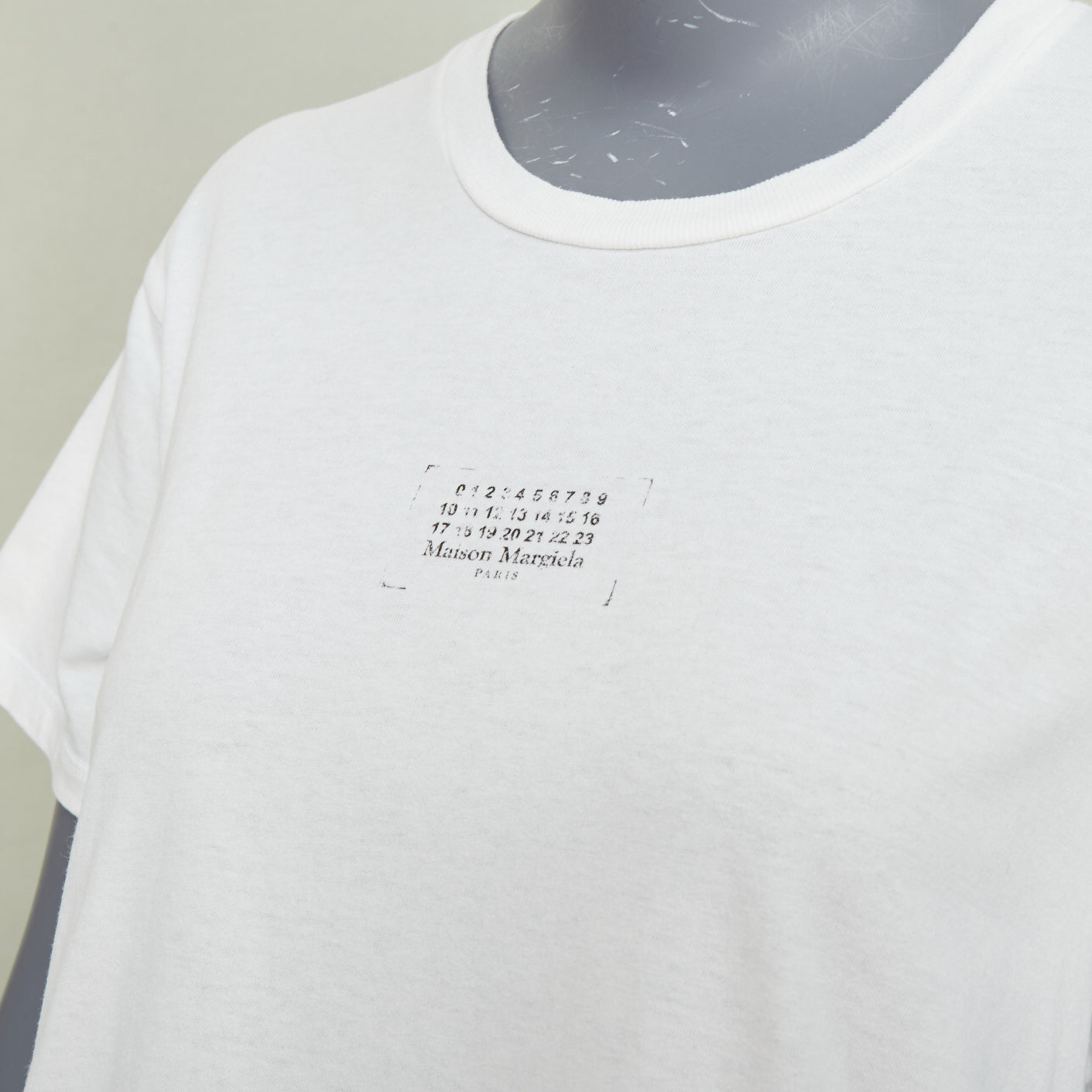 Women's Maison Margiela white cotton logo print tshirt