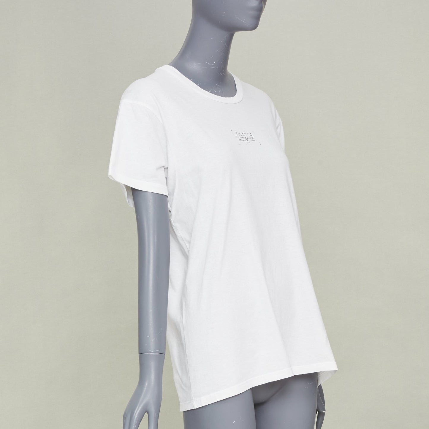 Women's Maison Margiela white cotton logo print tshirt
