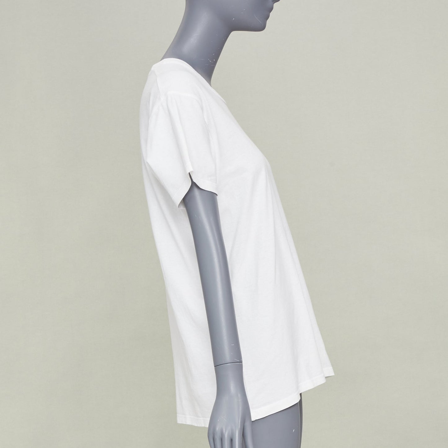 Women's Maison Margiela white cotton logo print tshirt