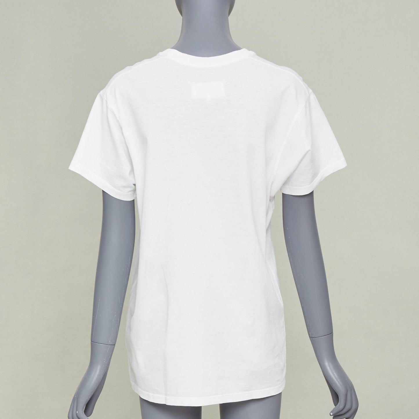 Women's Maison Margiela white cotton logo print tshirt