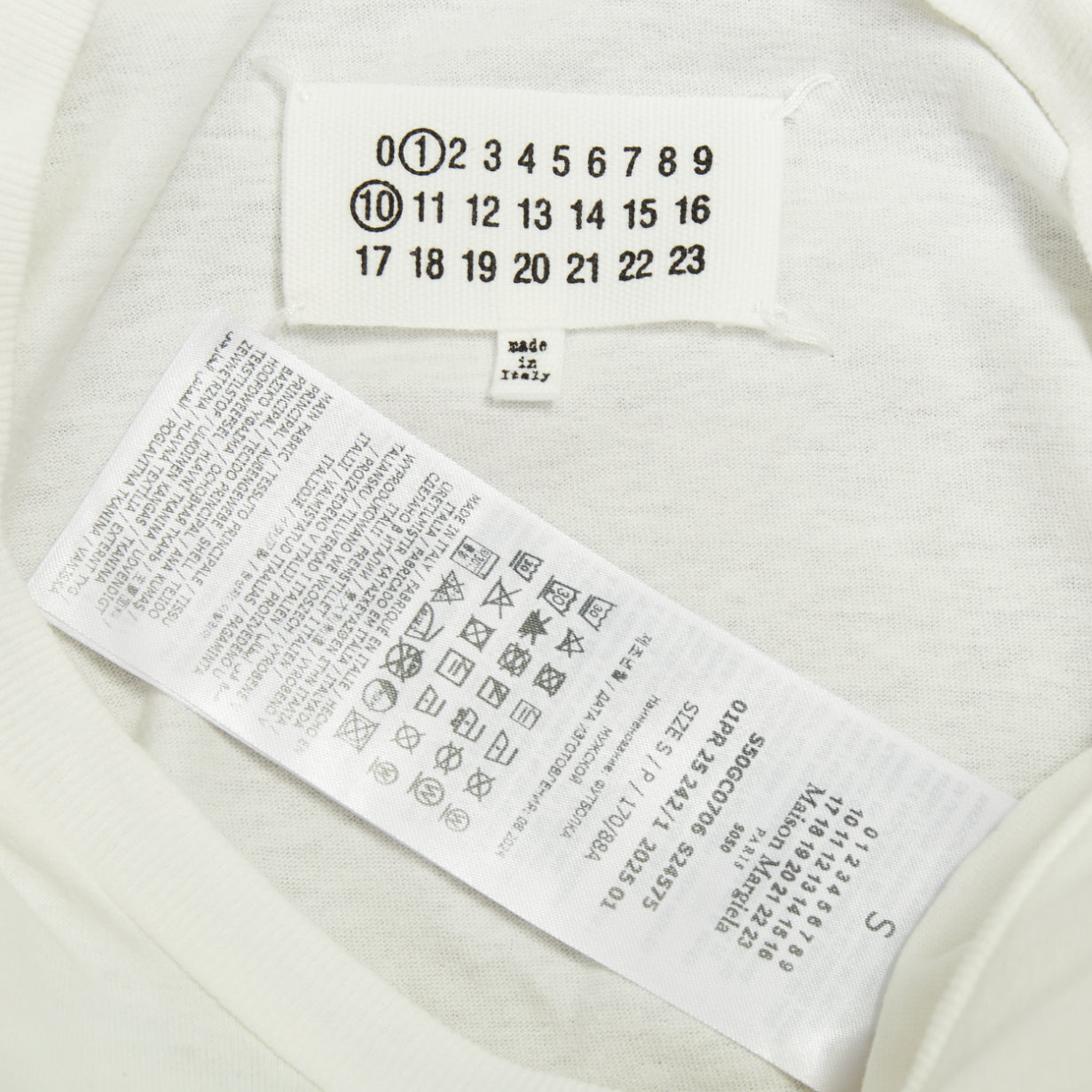 Women's Maison Margiela white cotton logo print tshirt