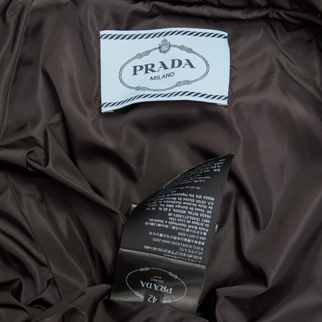 Women's Prada On Ice jacquard wool puffer jacket