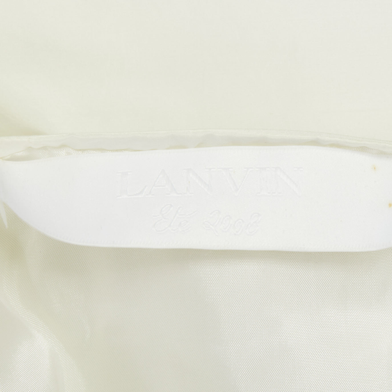 Women's Lanvin white cotton wrap tiered ruffle dress