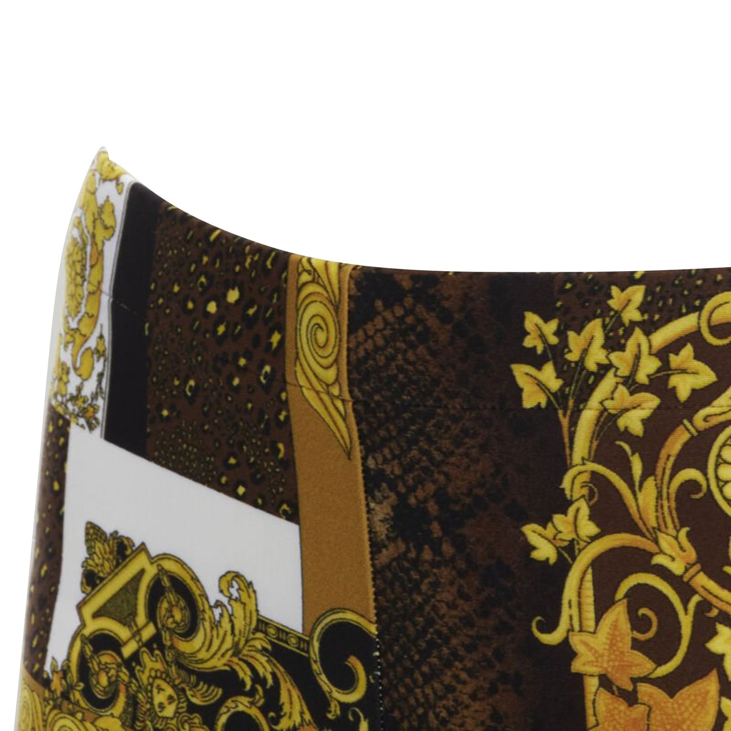 Women's Versace black gold brown stretchy leggings