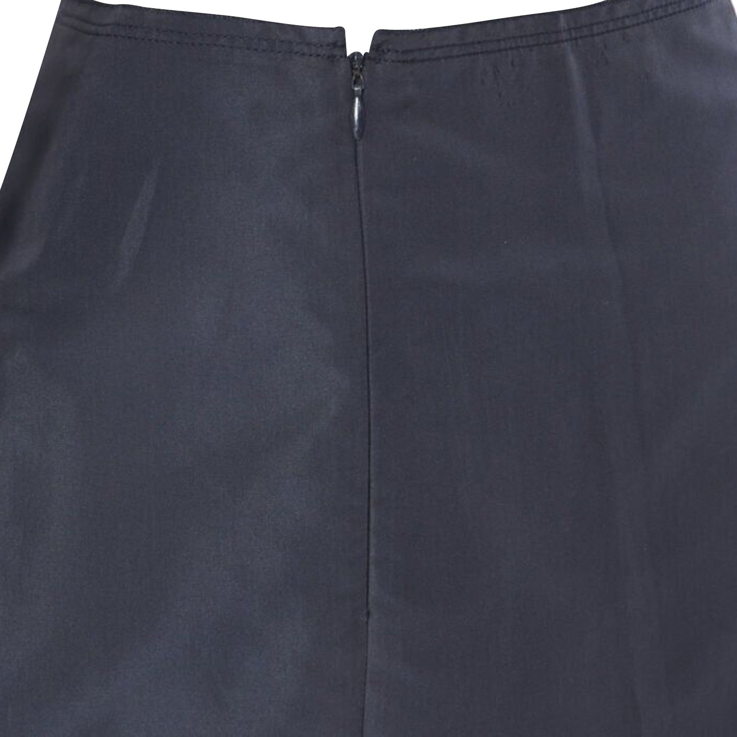 Women's Prada black cotton pleated front A-line skirt