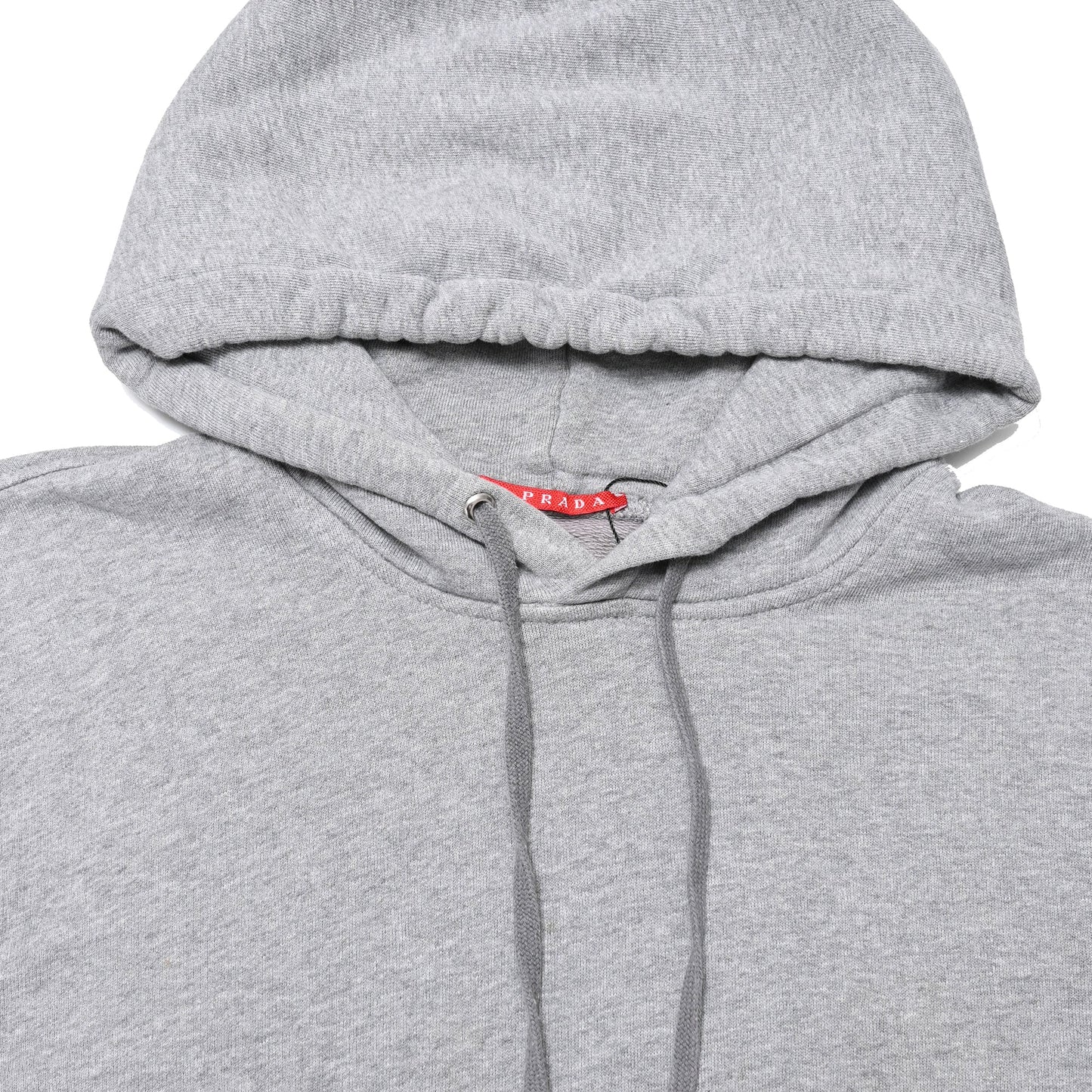 Men's Prada Hoodie Sweater in Grey Cotton
