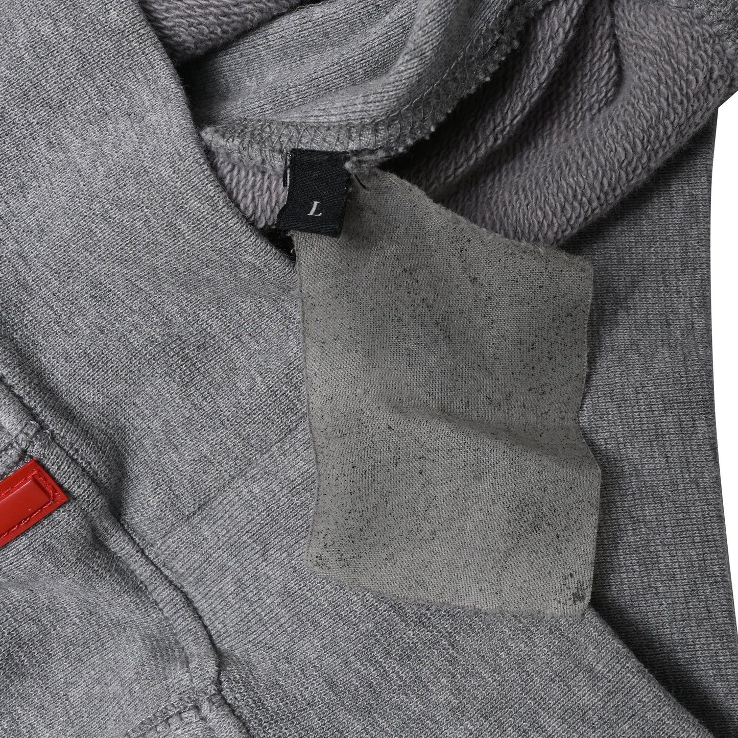 Men's Prada Hoodie Sweater in Grey Cotton